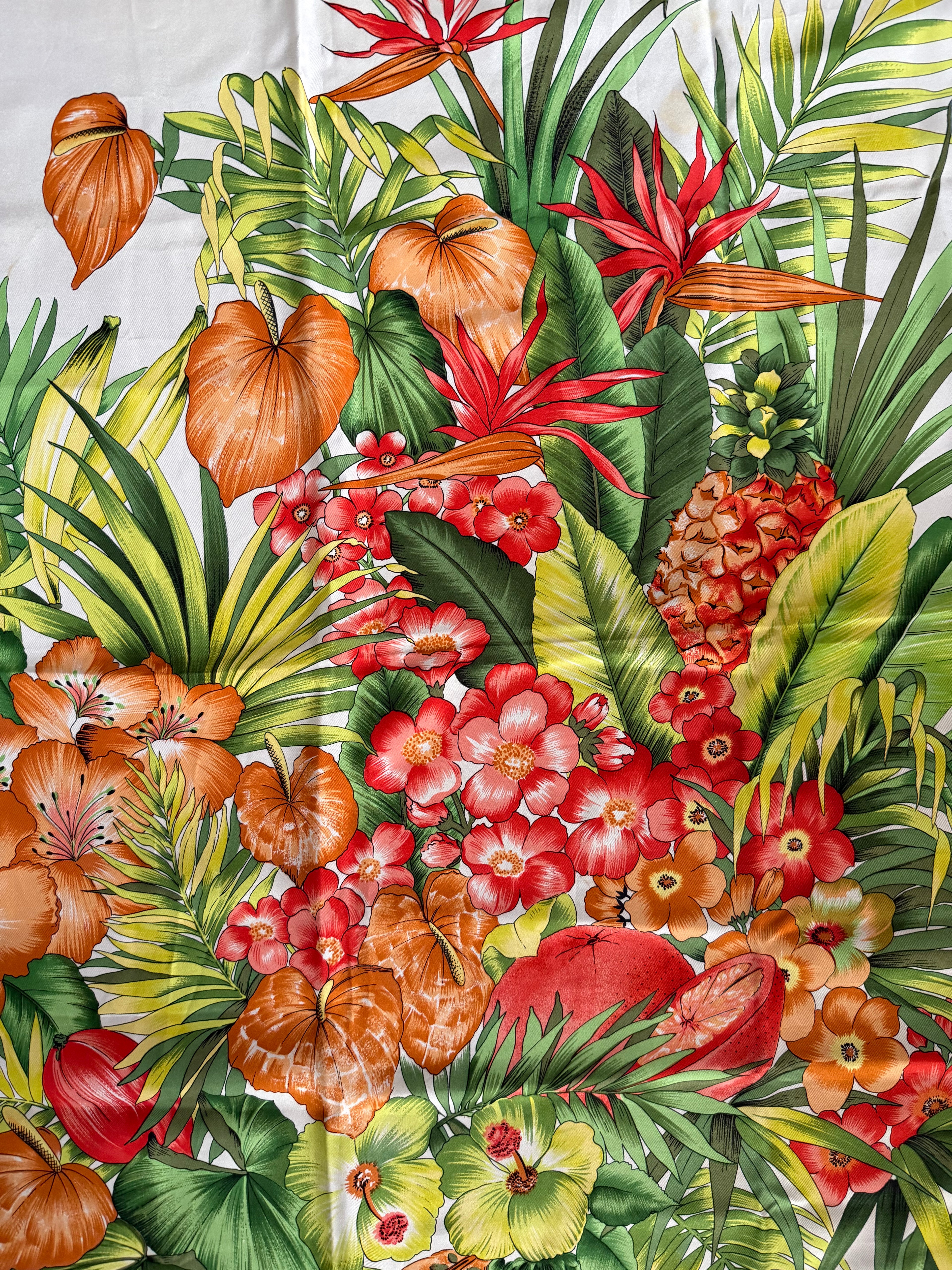 Christian Dior Plant Motiff 100% Silk Scarf