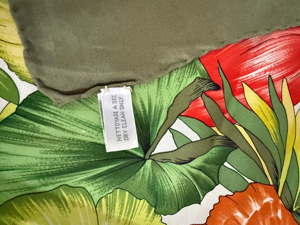 Christian Dior Plant Motiff 100% Silk Scarf