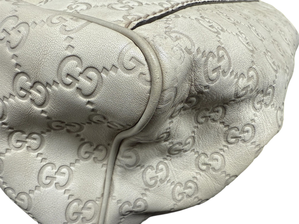 Gucci Sukey GG Ivory Leather Handbag