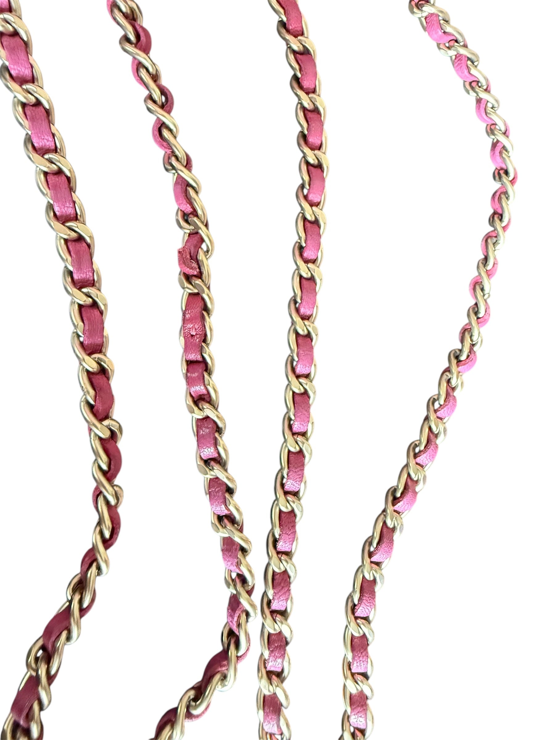 Chanel Camellia Wallet On Chain (WOC) Pink