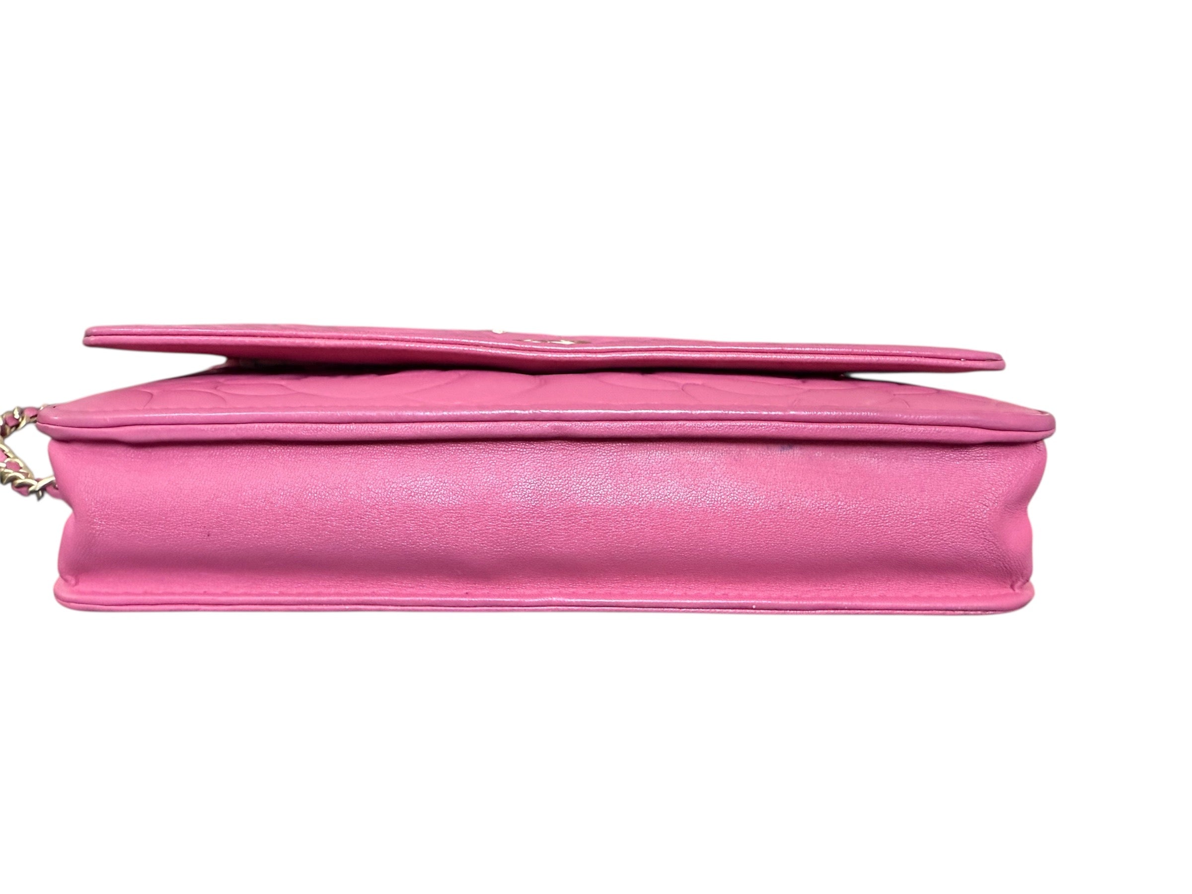 Chanel Camellia Wallet On Chain (WOC) Pink