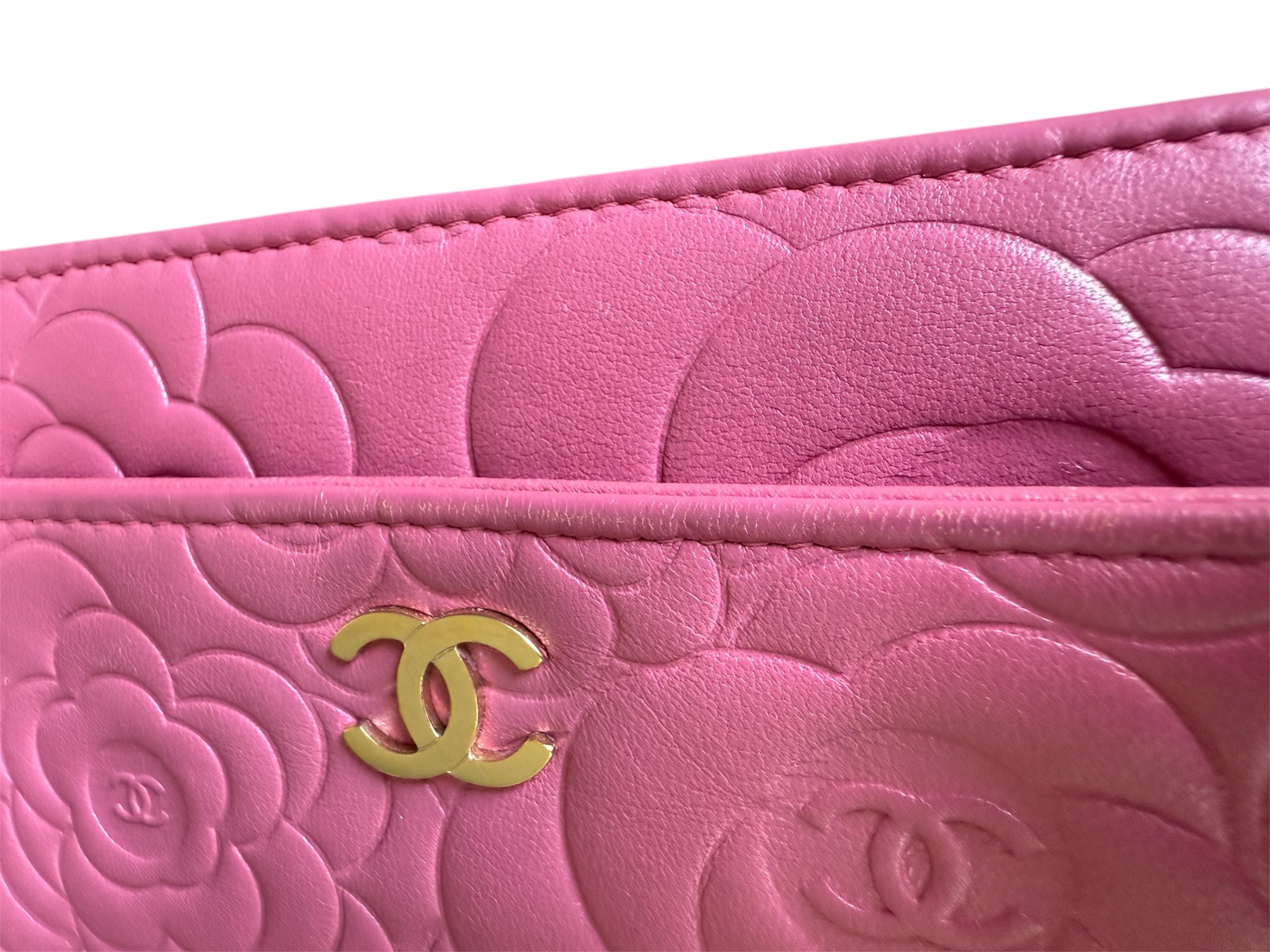 Chanel Camellia Wallet On Chain (WOC) Pink