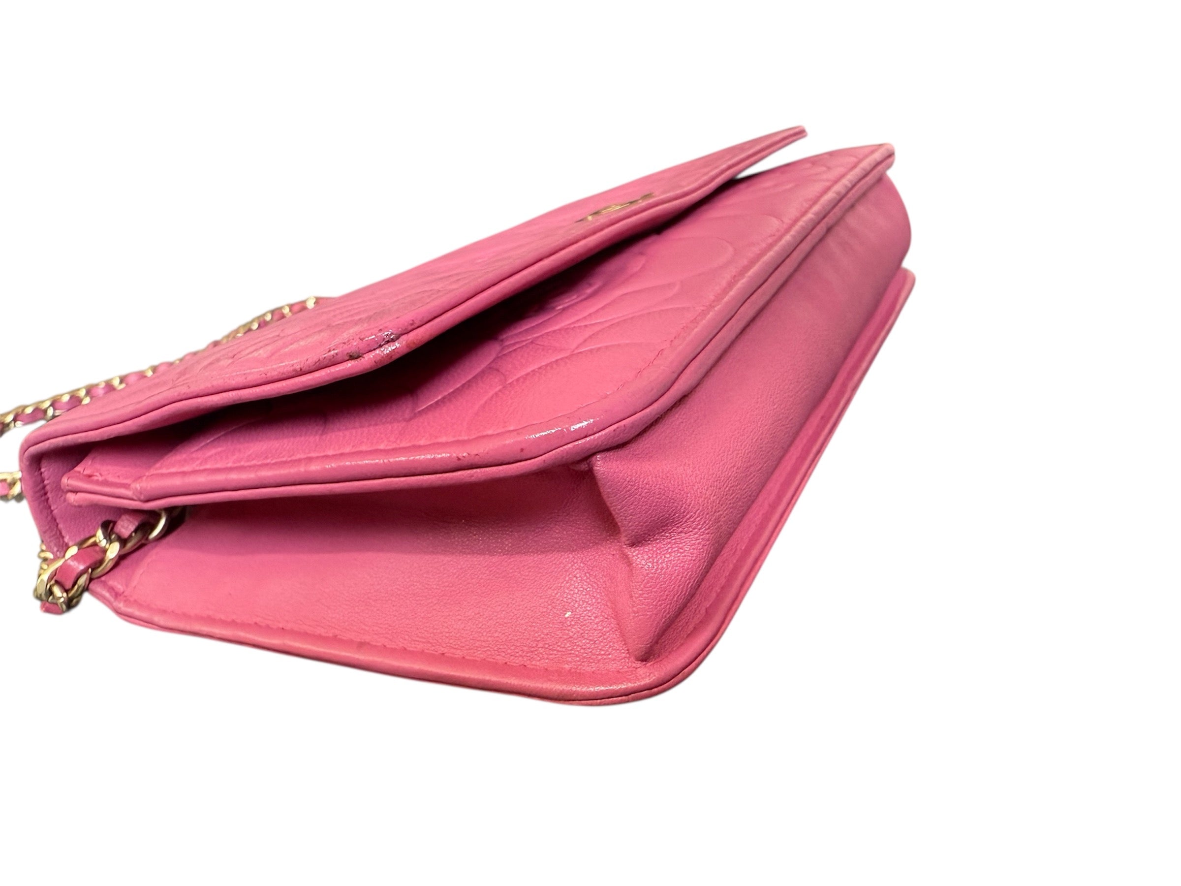 Chanel Camellia Wallet On Chain (WOC) Pink