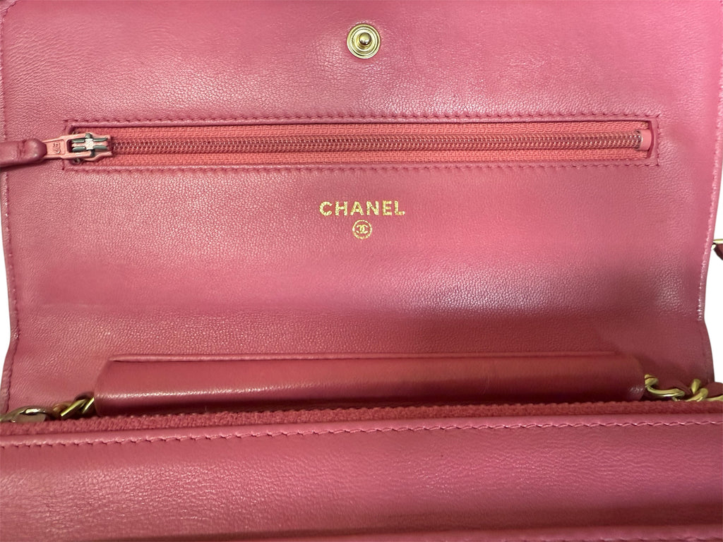 Chanel Camellia Wallet On Chain (WOC) Pink