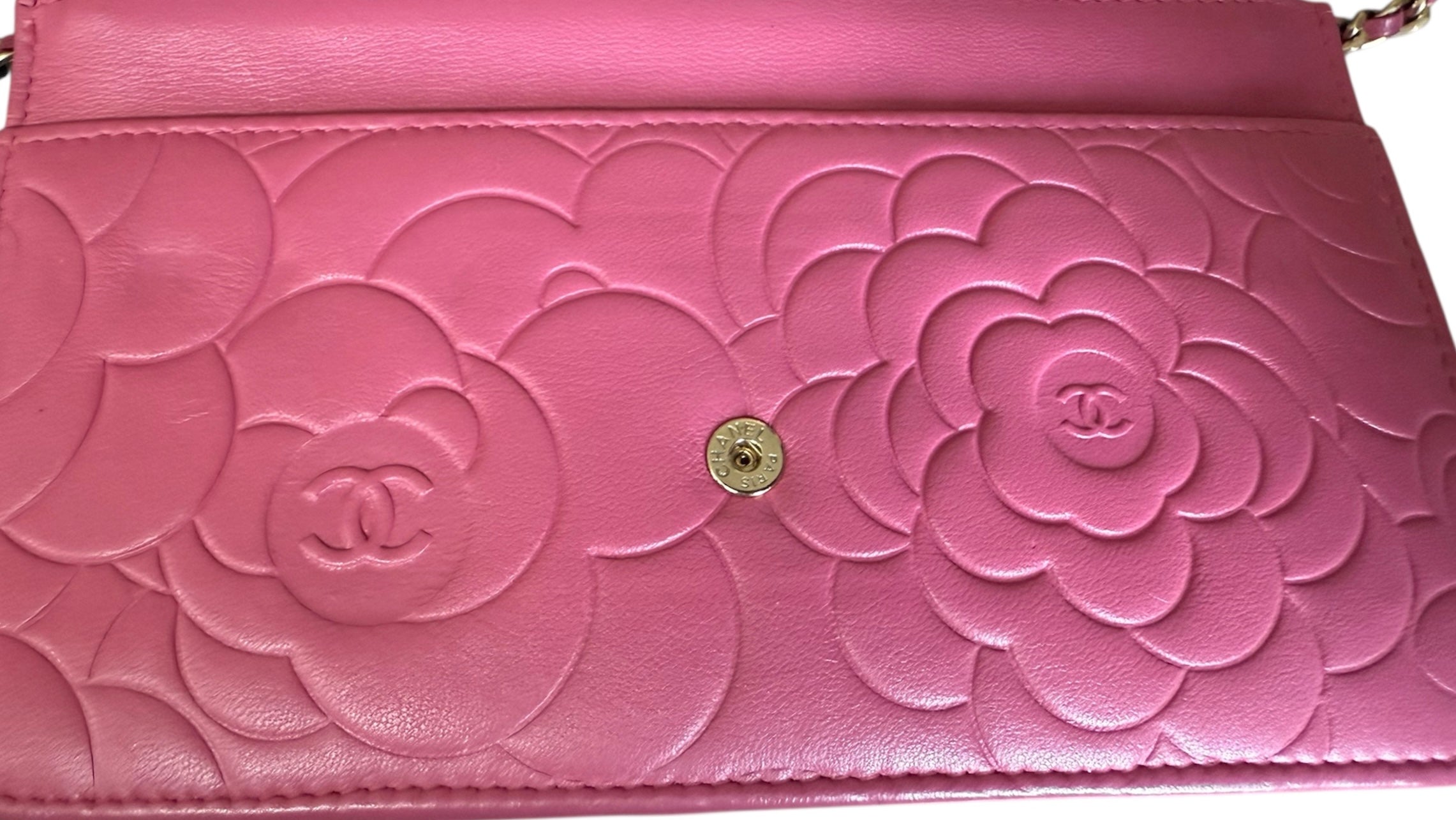 Chanel Camellia Wallet On Chain (WOC) Pink