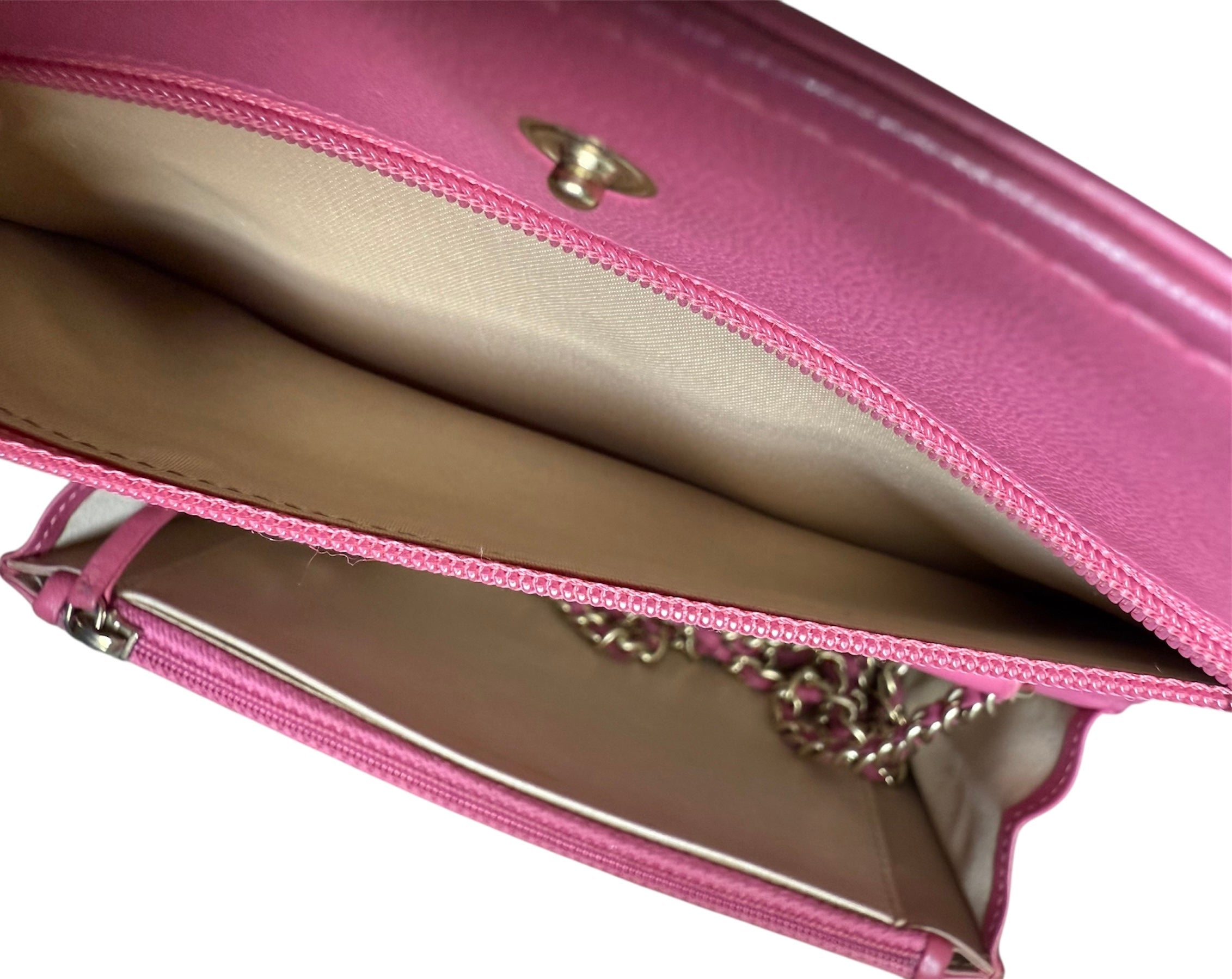 Chanel Camellia Wallet On Chain (WOC) Pink