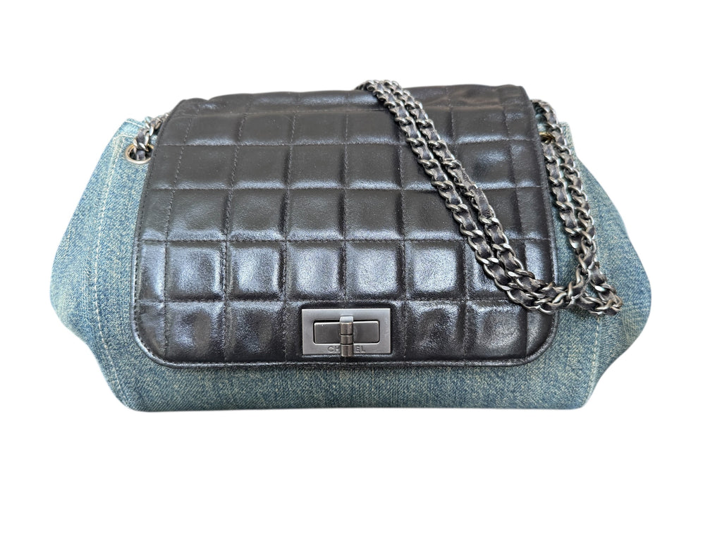 Chanel Chocolate Bar Accordion Denim Bag