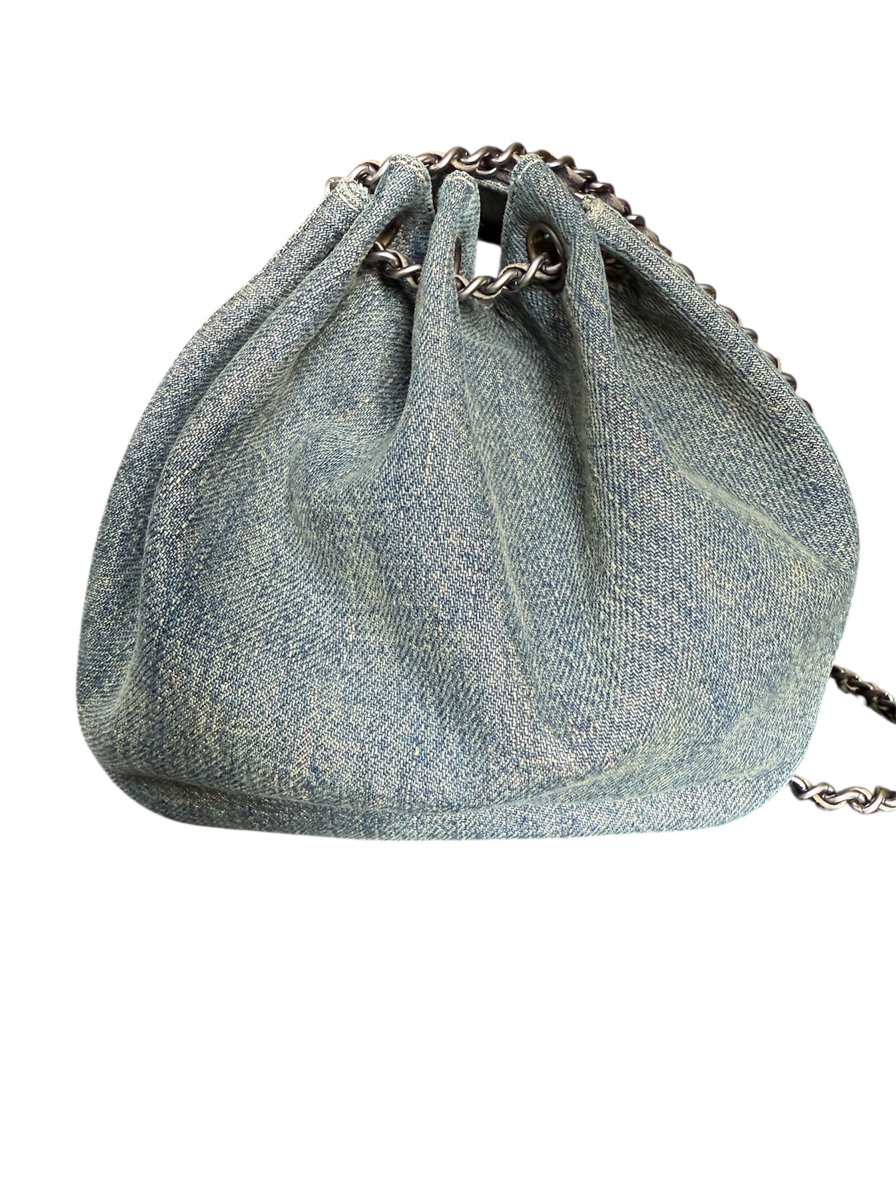 Chanel Chocolate Bar Accordion Denim Bag