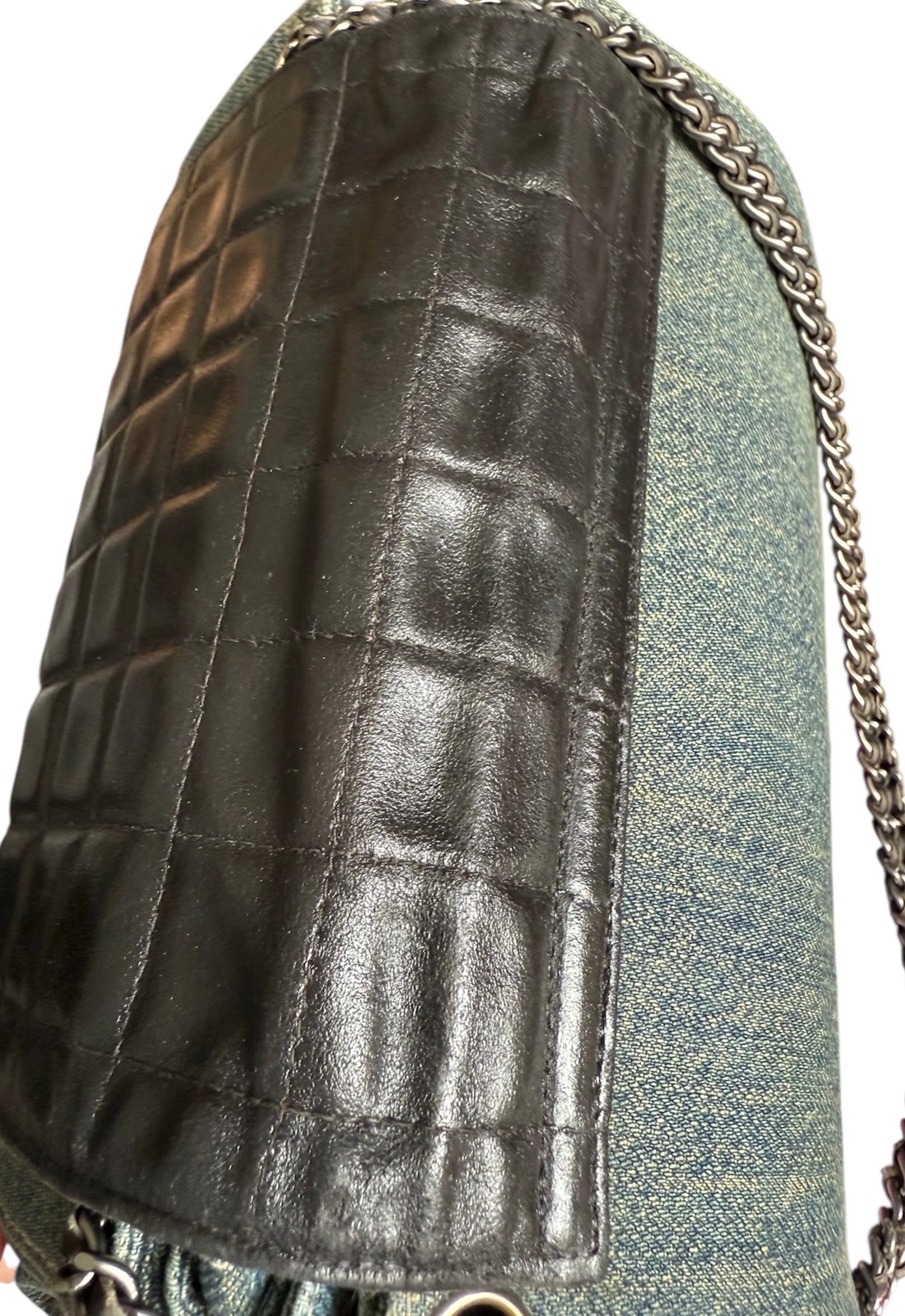 Chanel Chocolate Bar Accordion Denim Bag