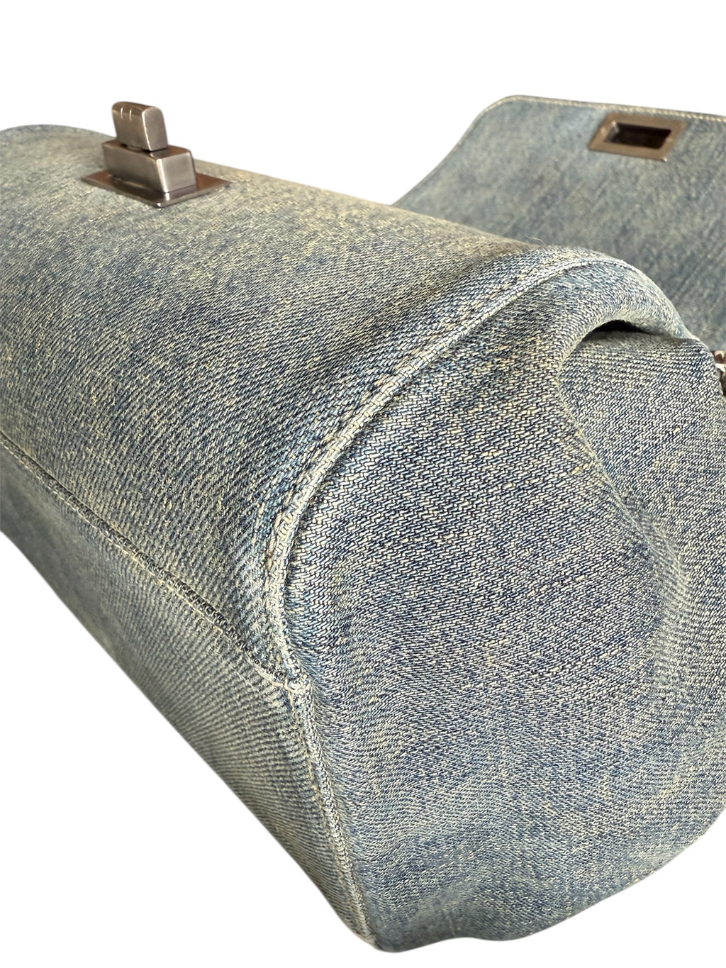 Chanel Chocolate Bar Accordion Denim Bag