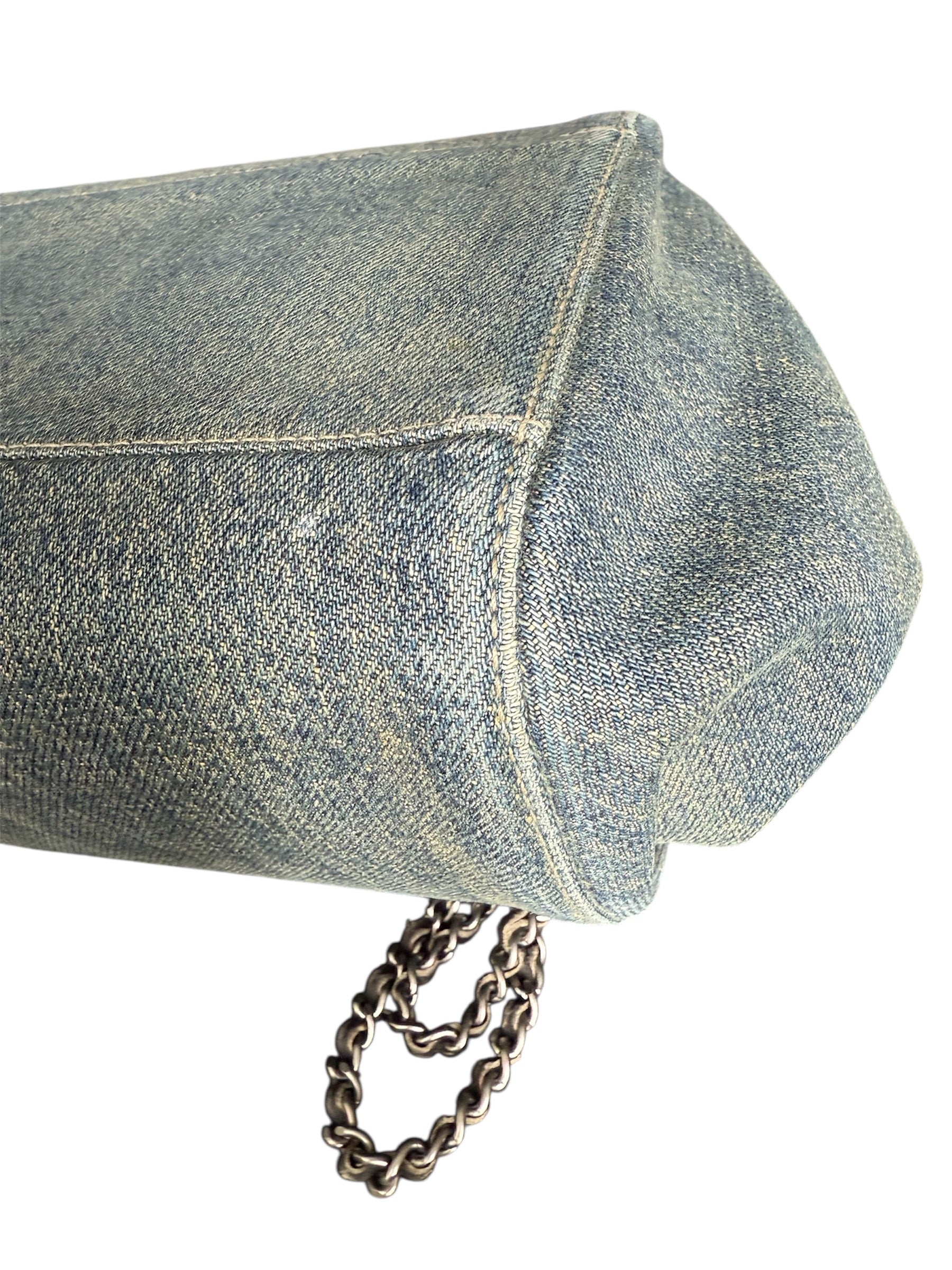 Chanel Chocolate Bar Accordion Denim Bag