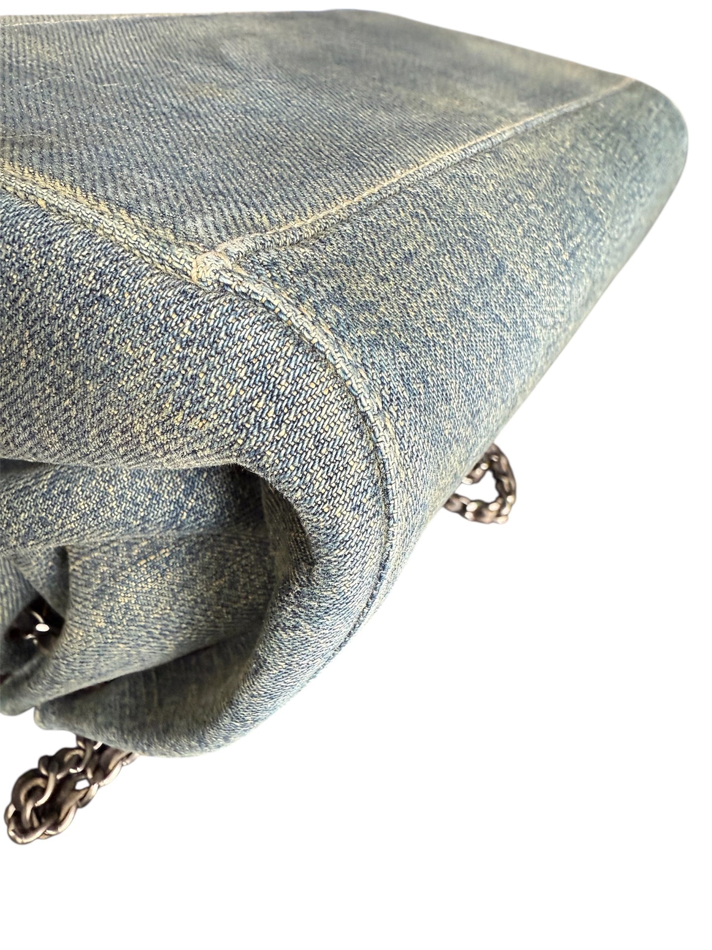 Chanel Chocolate Bar Accordion Denim Bag
