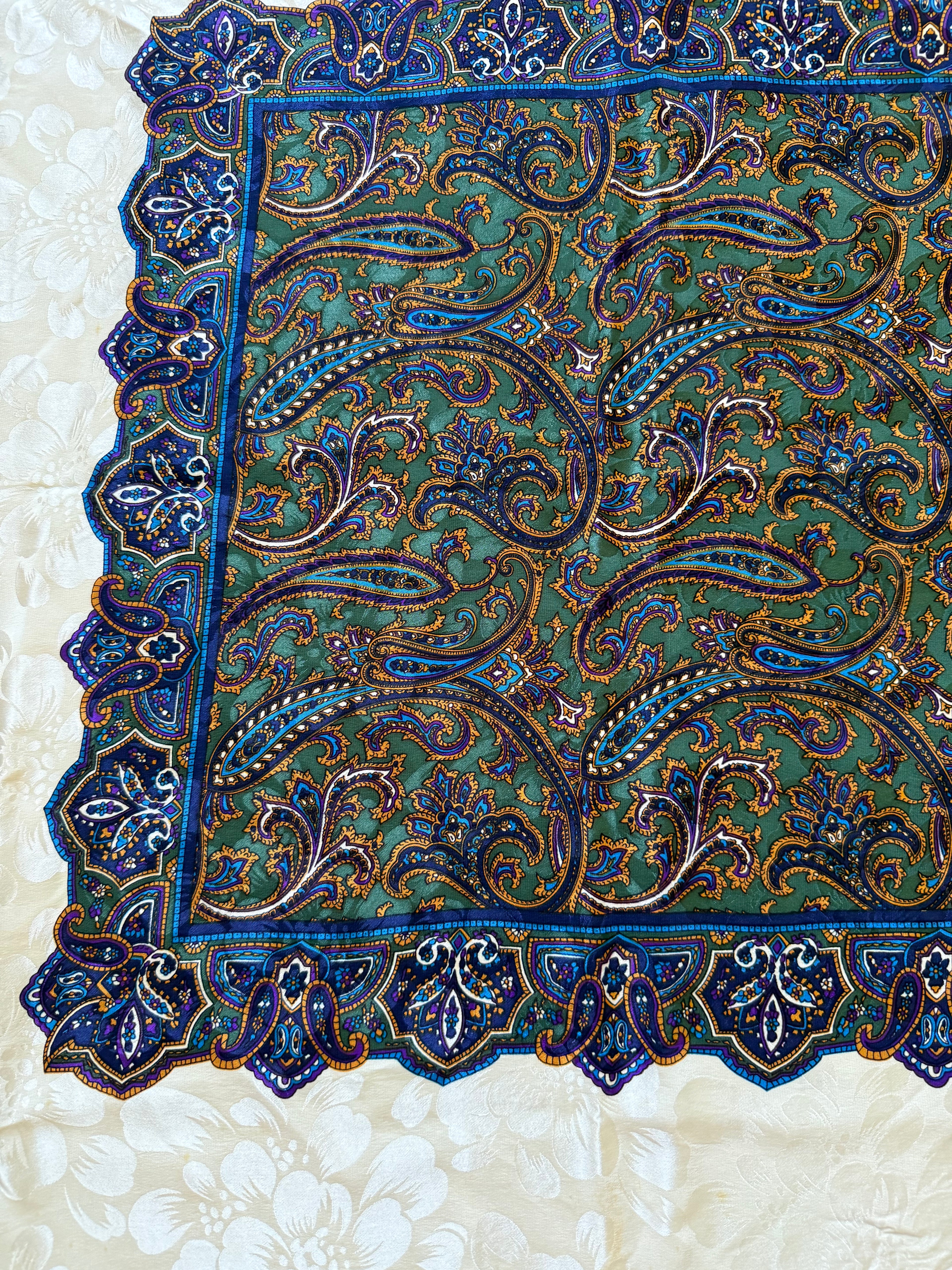 Christian Dior Paisley Pattern Silk Scarf