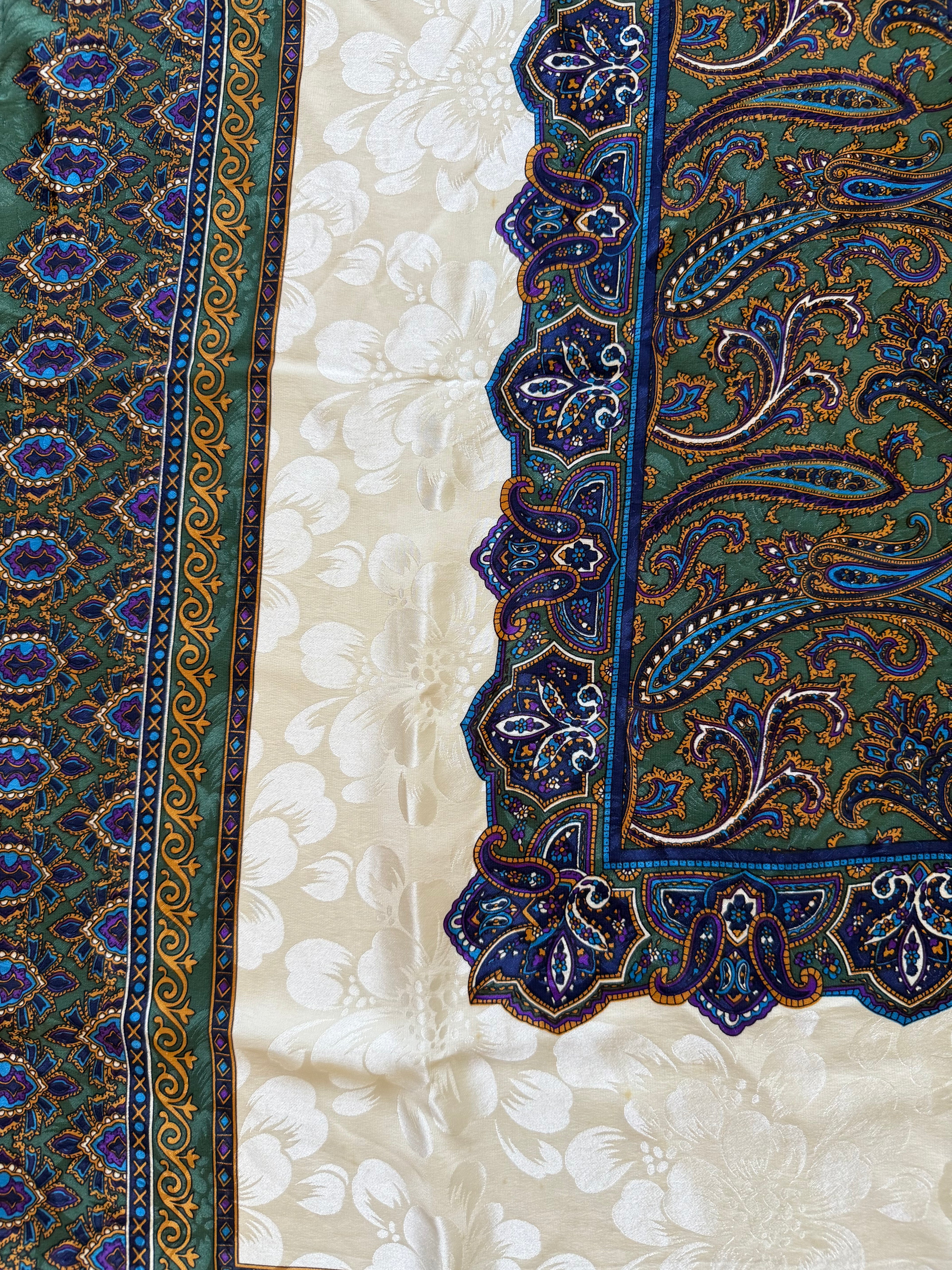 Christian Dior Paisley Pattern Silk Scarf