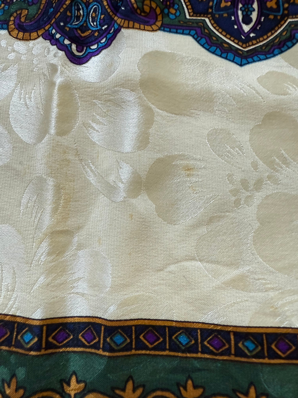 Christian Dior Paisley Pattern Silk Scarf