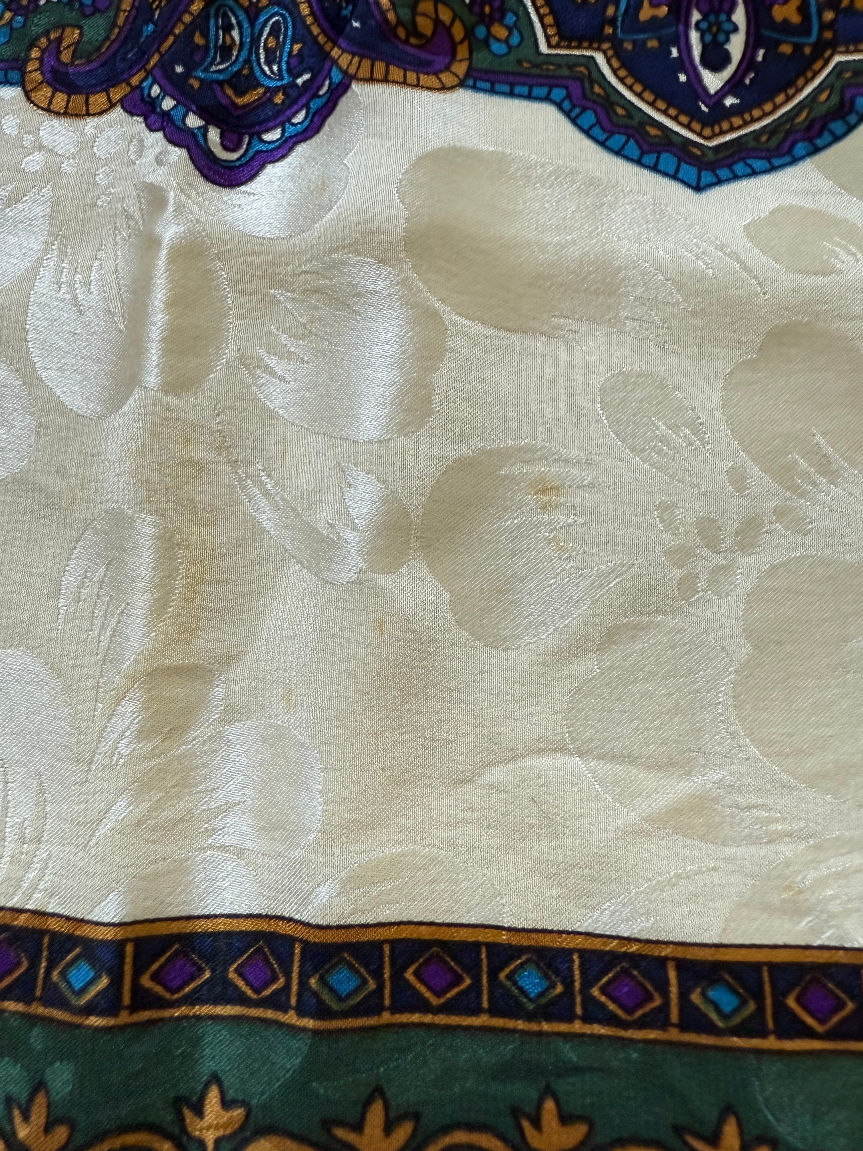 Christian Dior Paisley Pattern Silk Scarf