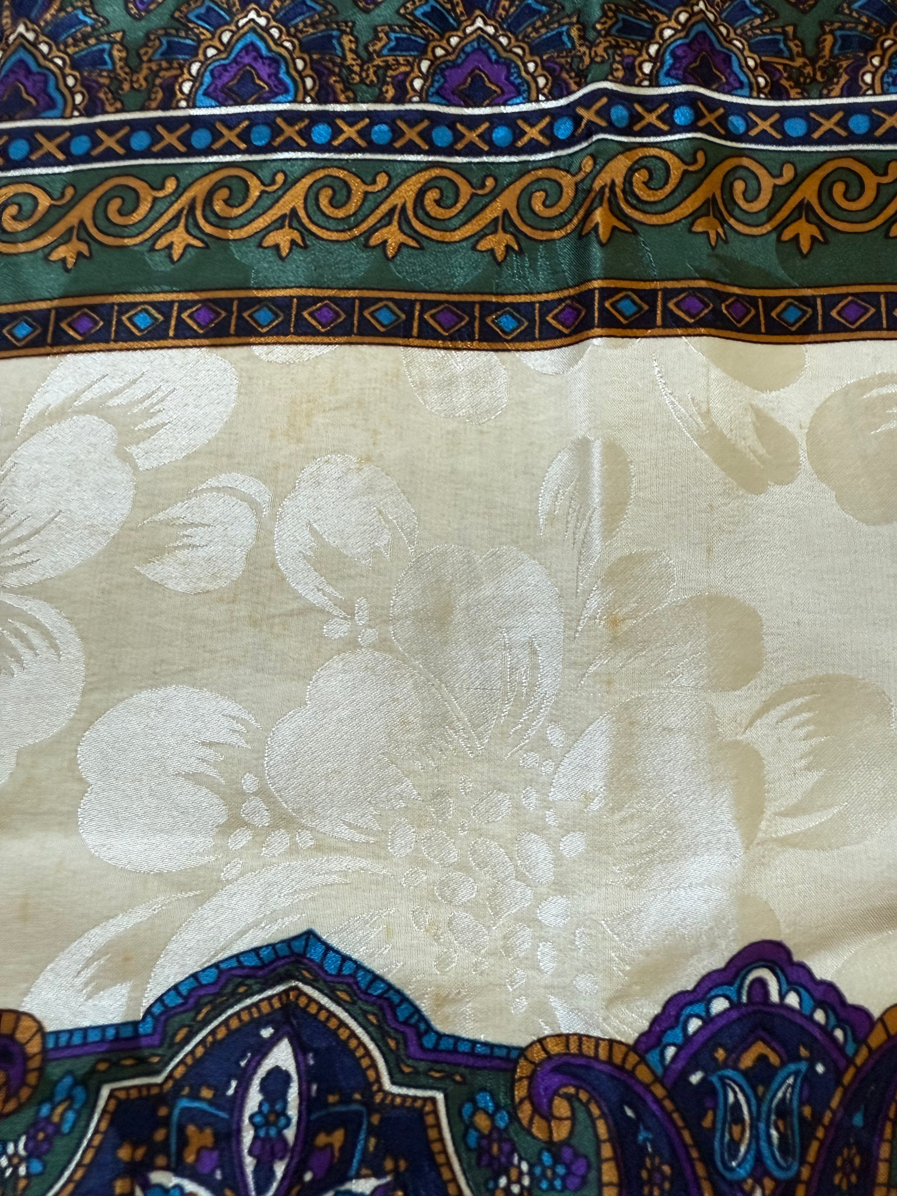 Christian Dior Paisley Pattern Silk Scarf