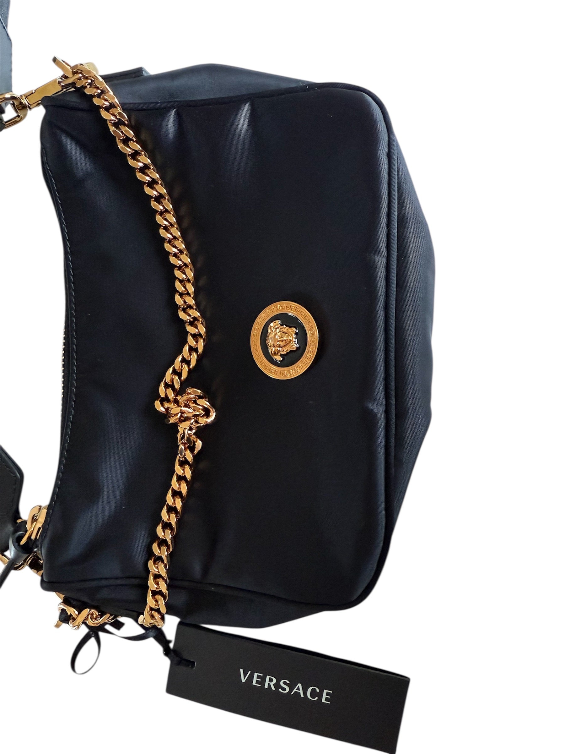 Versace Black Nylon Bag Small (Brand New With Tag)