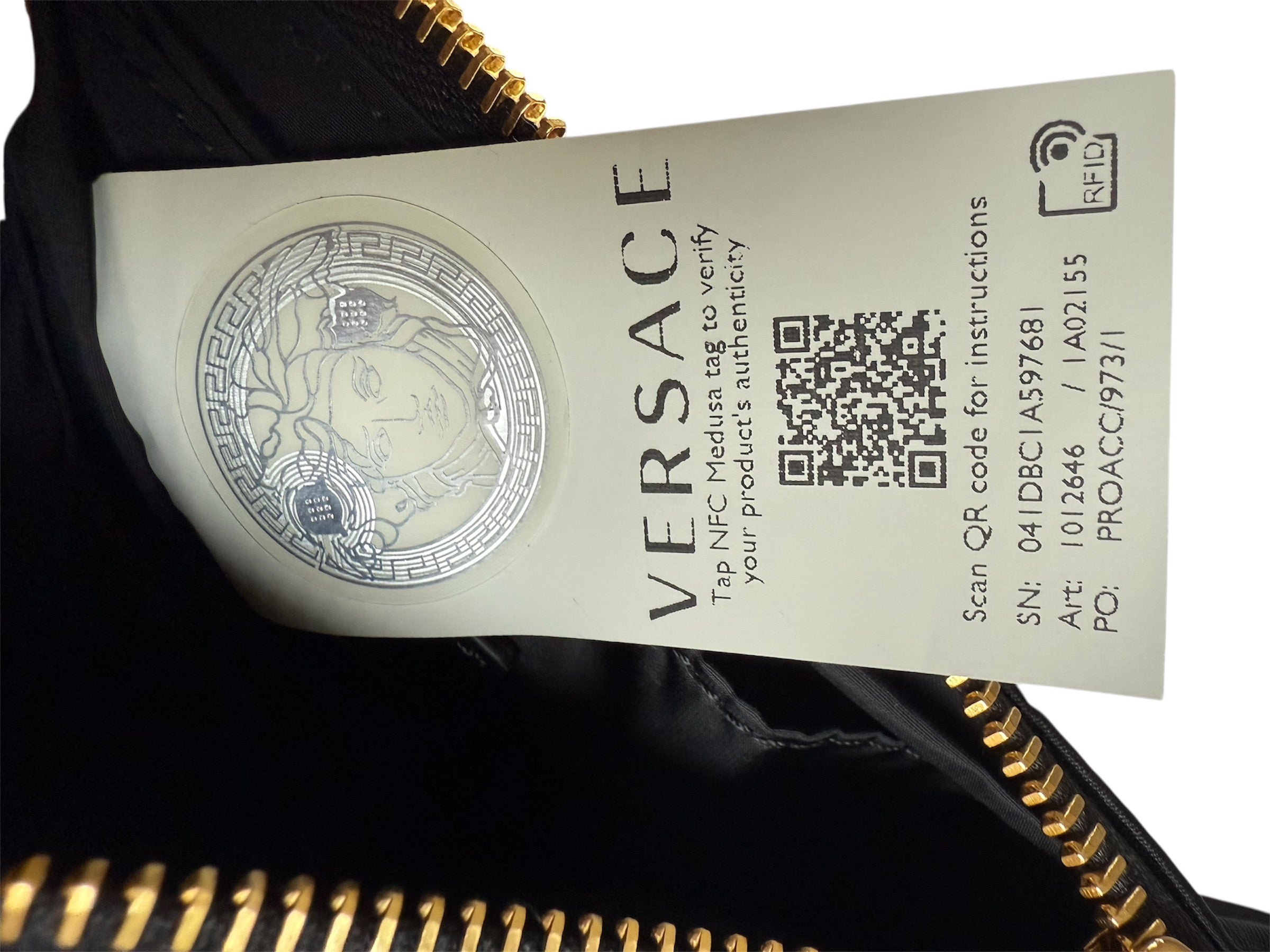 Versace Black Nylon Bag Small (Brand New With Tag)