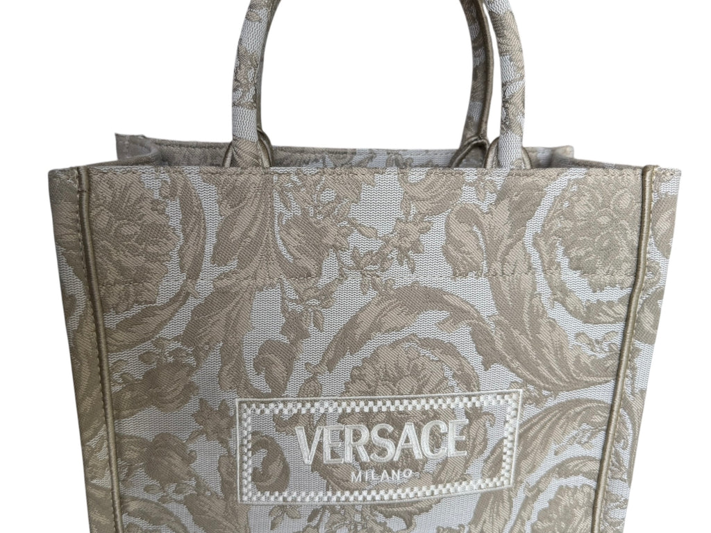 Versace Small Barocco Athena Tote Bag (New Without Tags)