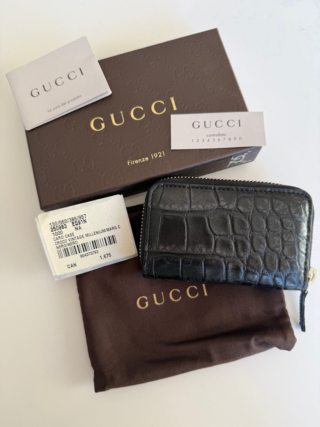Gucci Alligator Leather Card Case