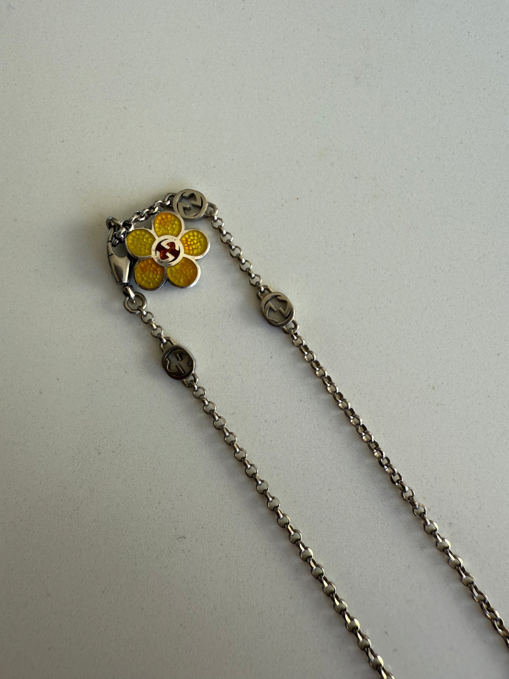 Gucci Silver Butterfly Necklace