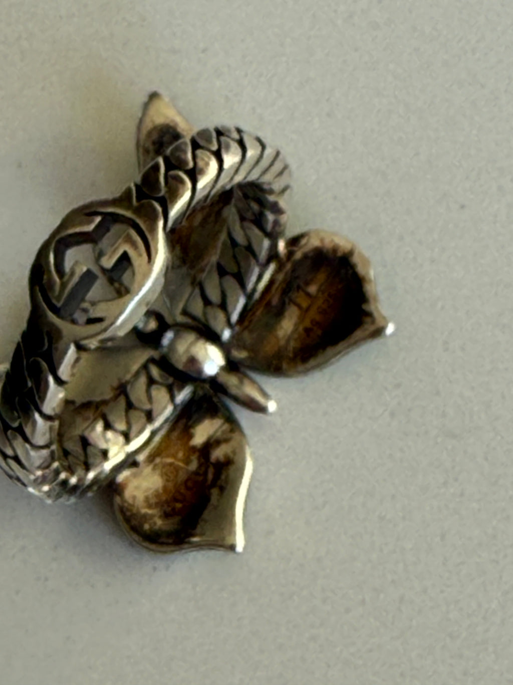 Gucci Silver Butterfly Ring