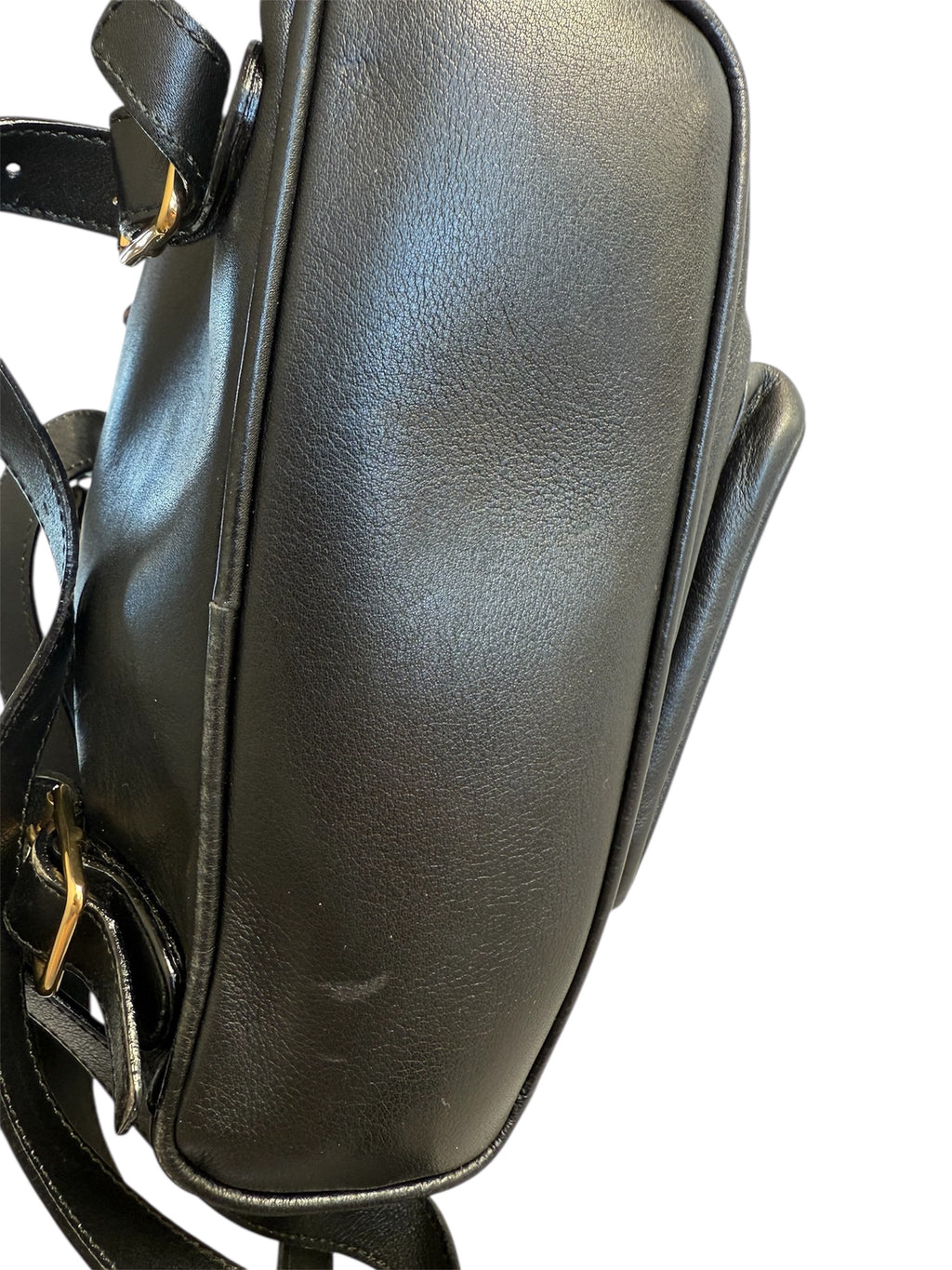 Gucci Bamboo Leather Back Pack Black