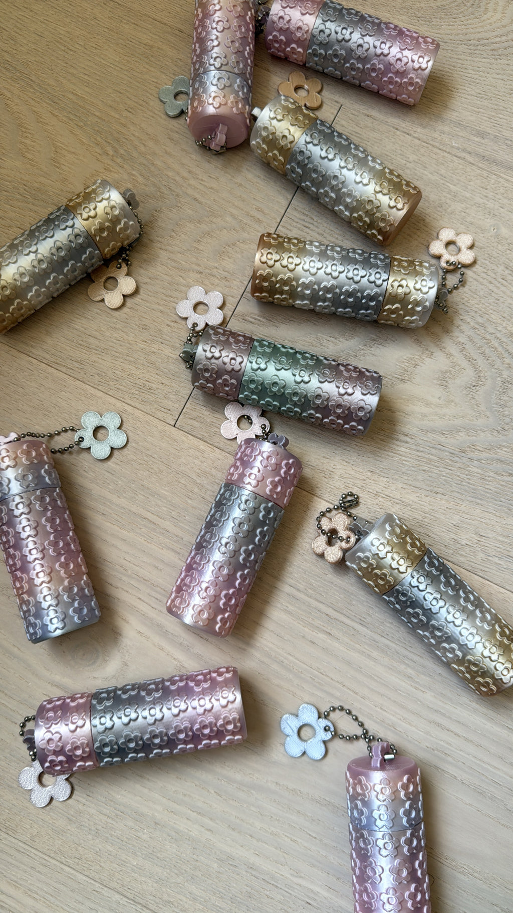 Floral Lipstick holder keychain