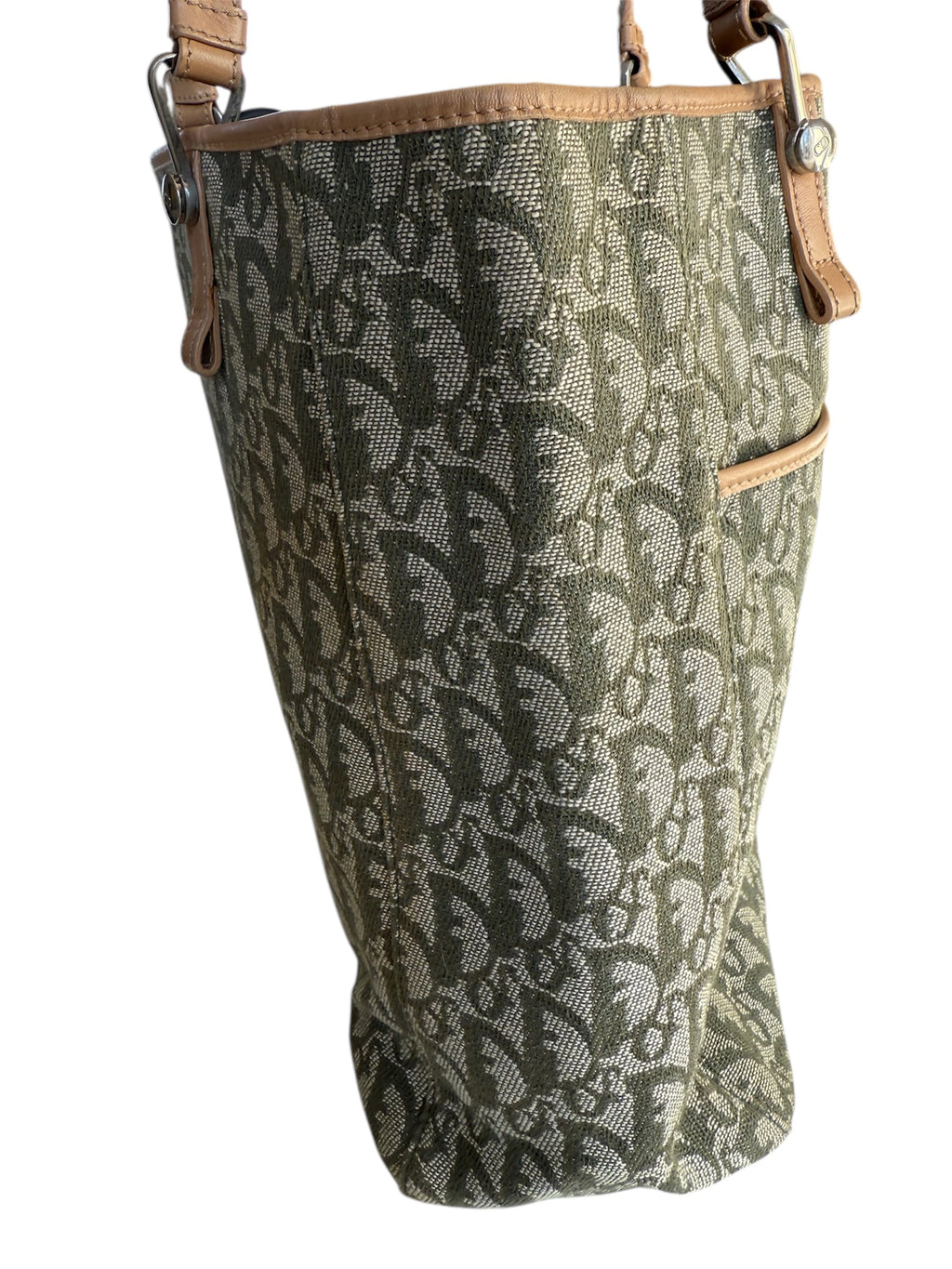 Christian Dior Trotter Green Tote Bag