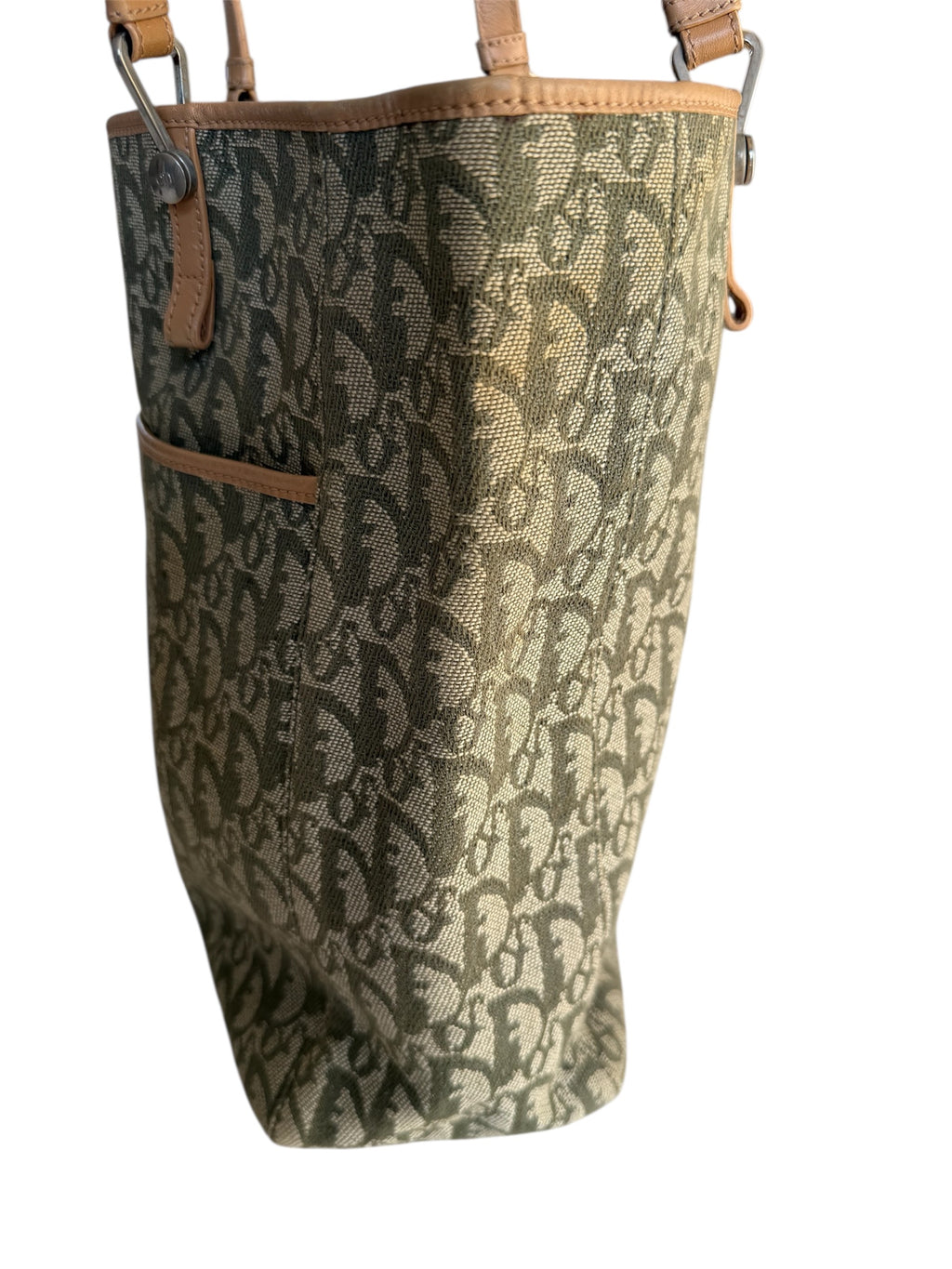 Christian Dior Trotter Green Tote Bag