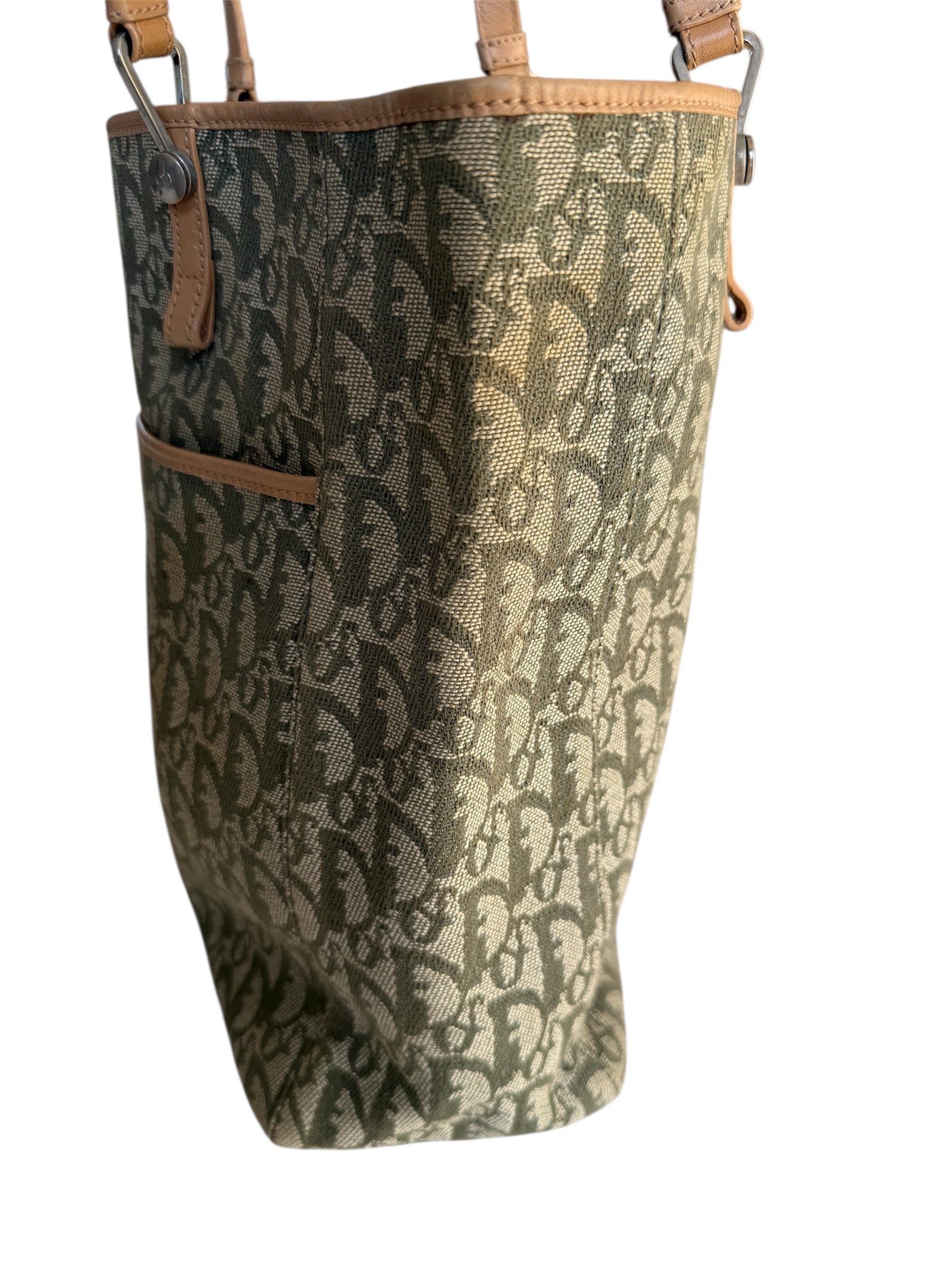 Christian Dior Trotter Green Tote Bag