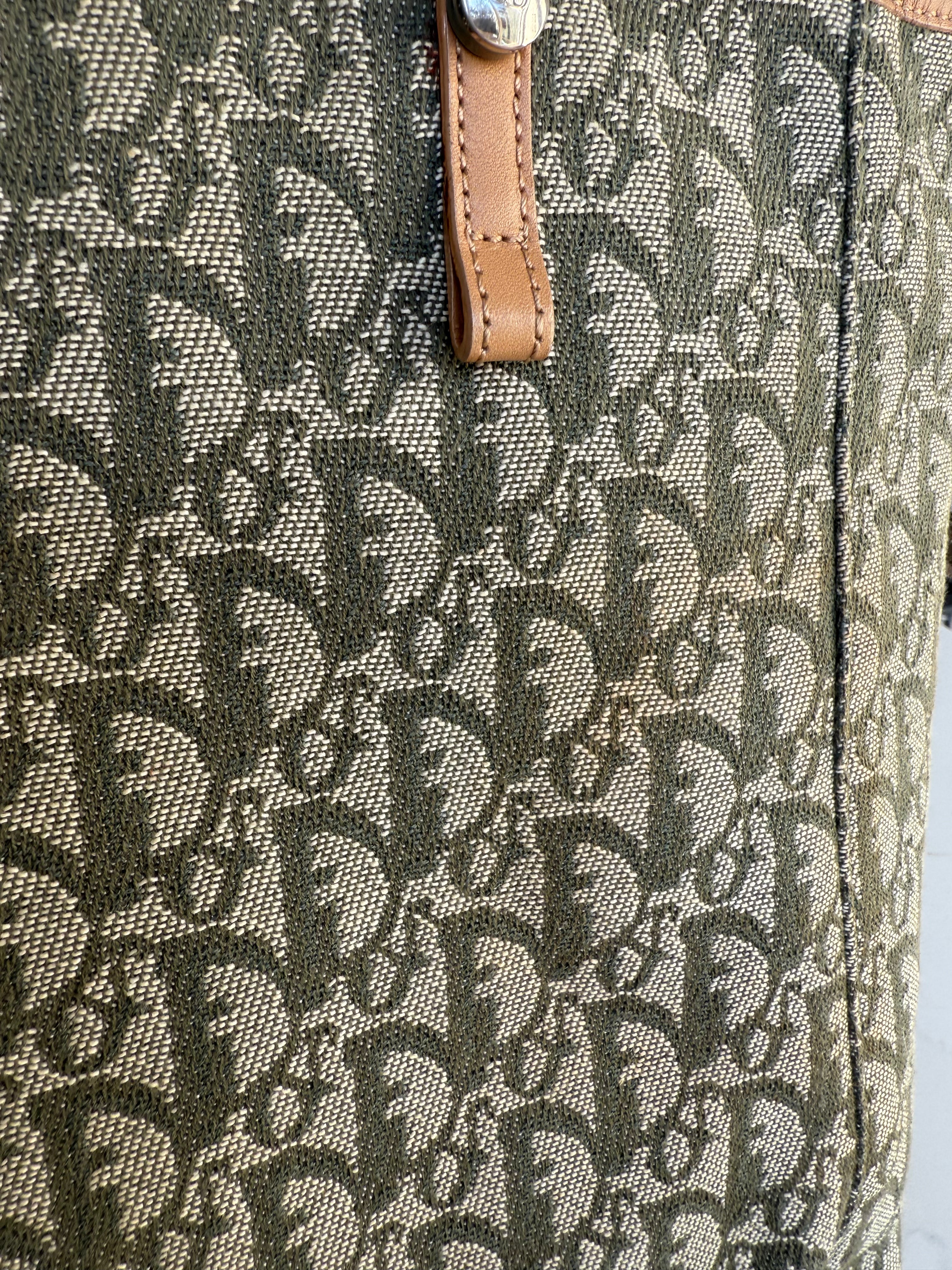 Christian Dior Trotter Green Tote Bag