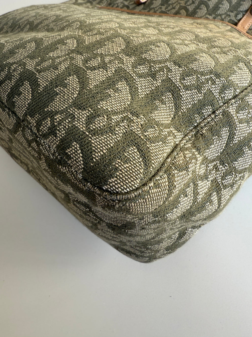 Christian Dior Trotter Green Tote Bag