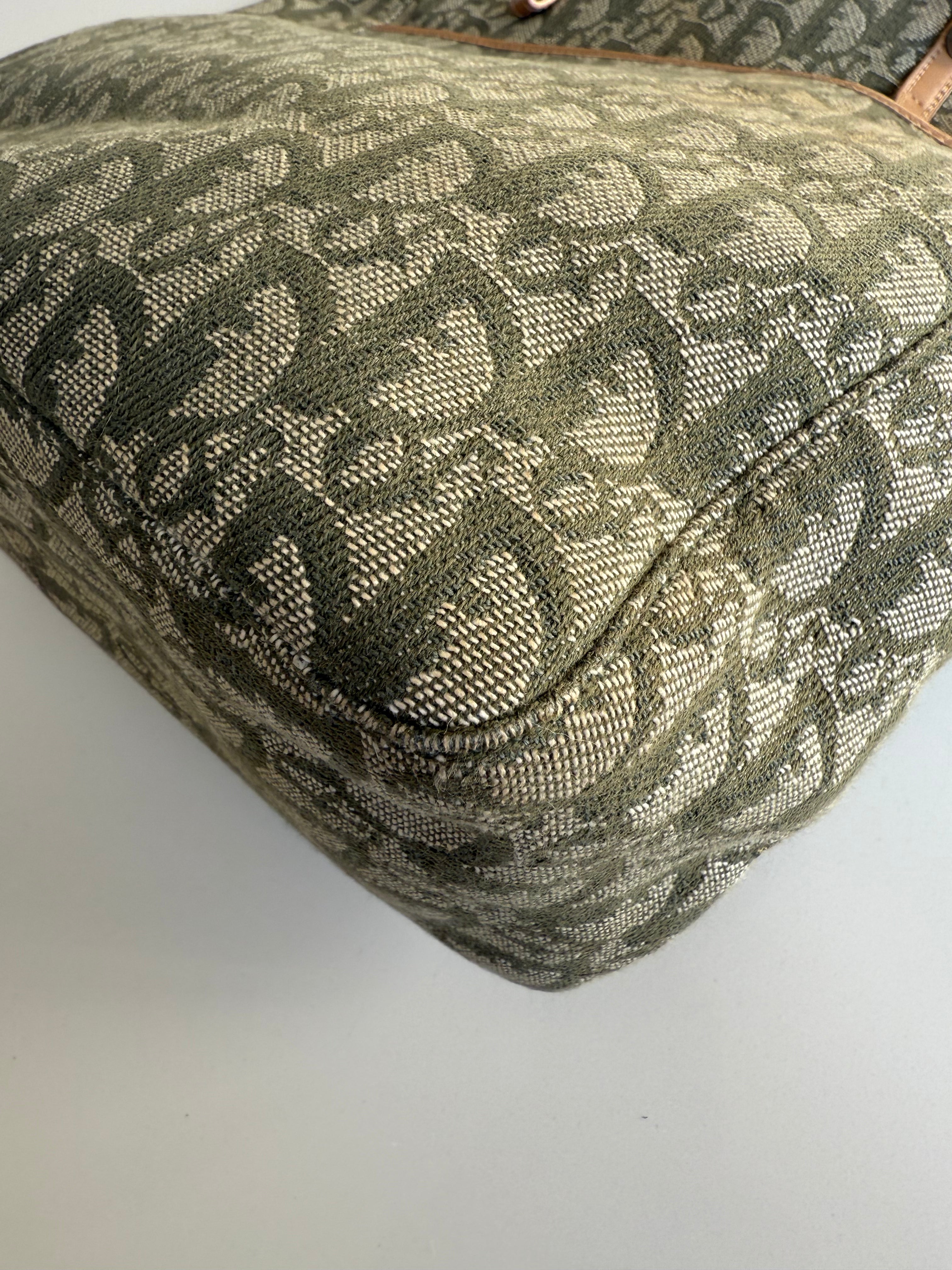Christian Dior Trotter Green Tote Bag