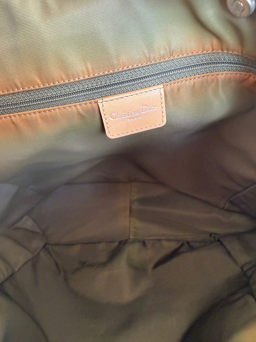 Christian Dior Trotter Green Tote Bag