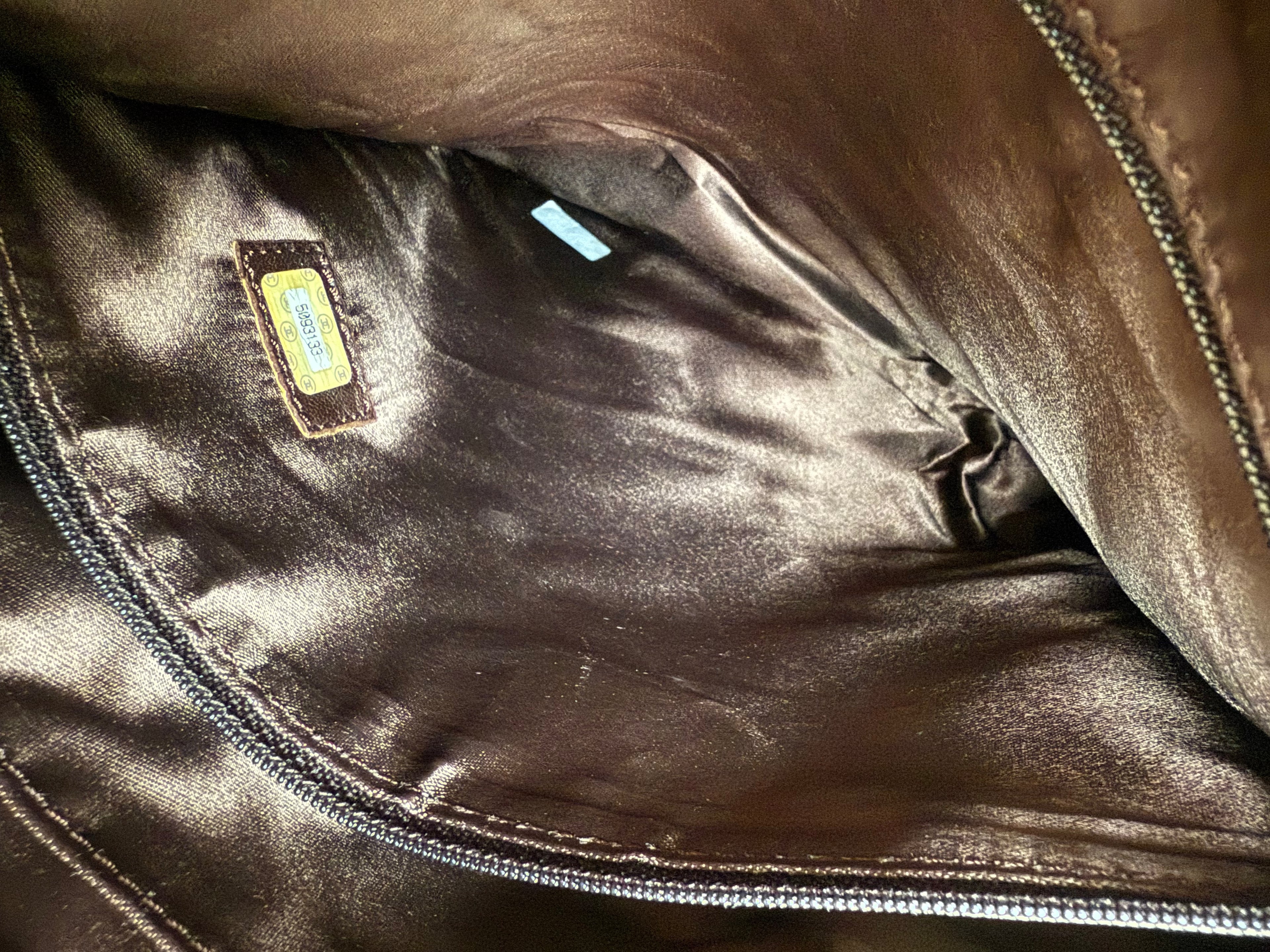 Chanel Vintage Brown Suede Shoulder Bag