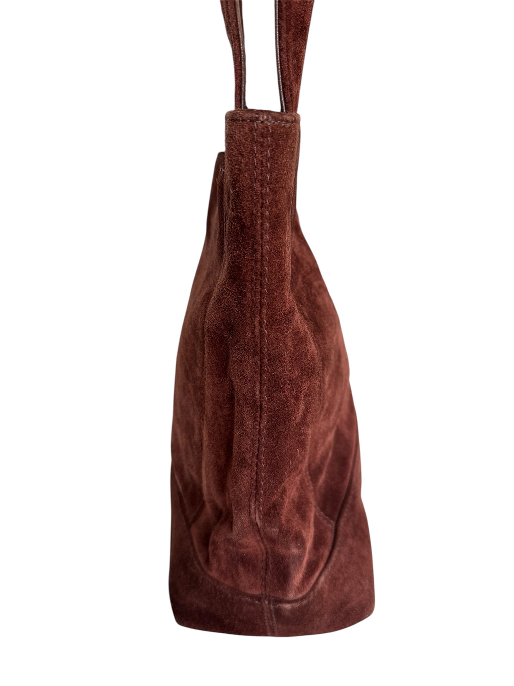 Chanel Vintage Brown Suede Shoulder Bag