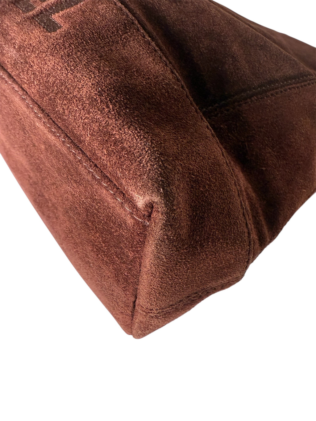 Chanel Vintage Brown Suede Shoulder Bag