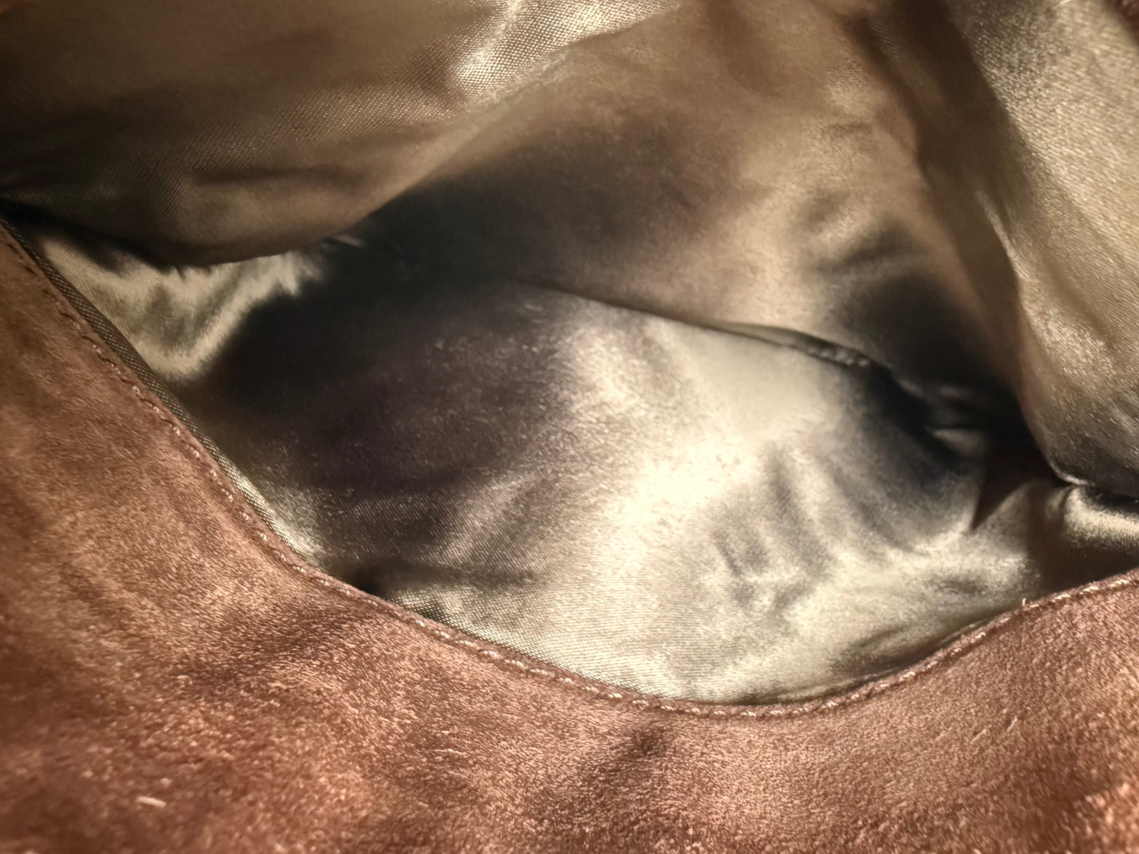 Chanel Vintage Brown Suede Shoulder Bag