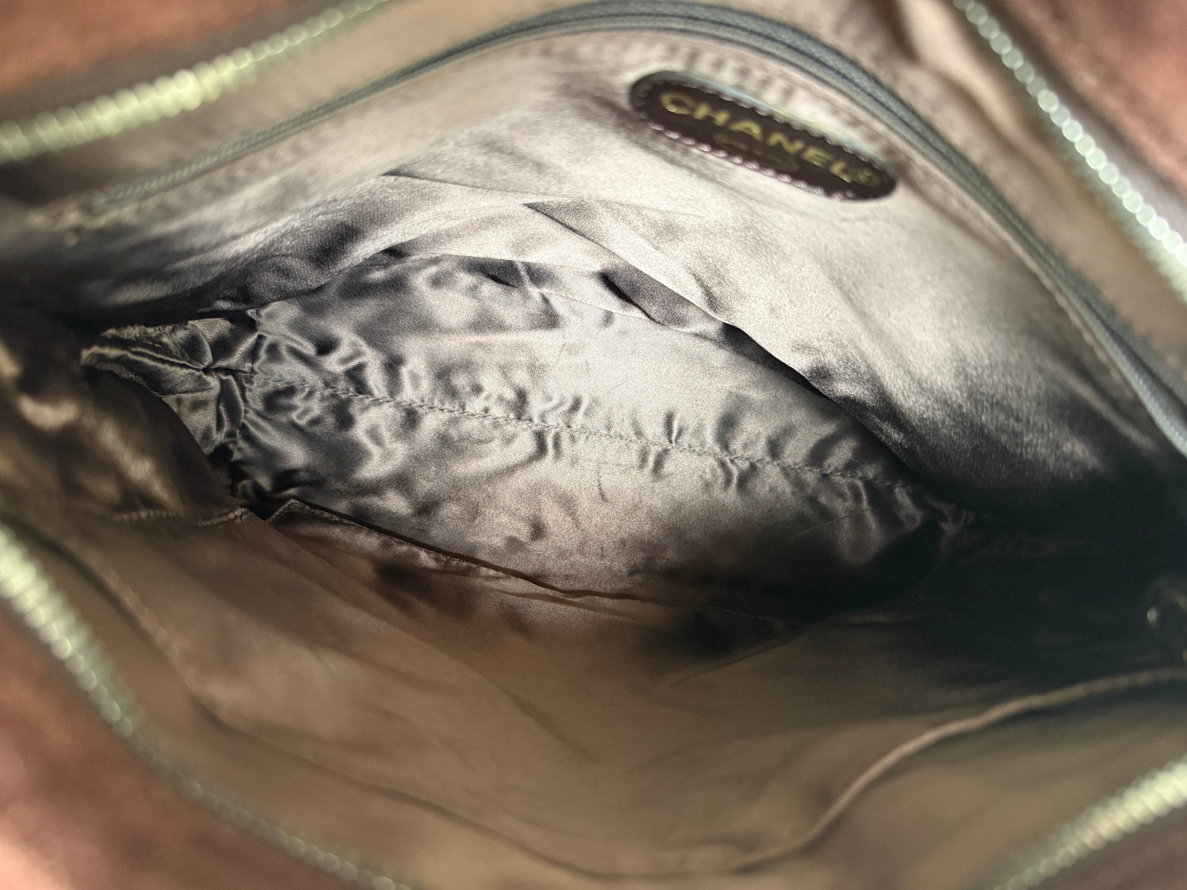 Chanel Vintage Brown Suede Shoulder Bag