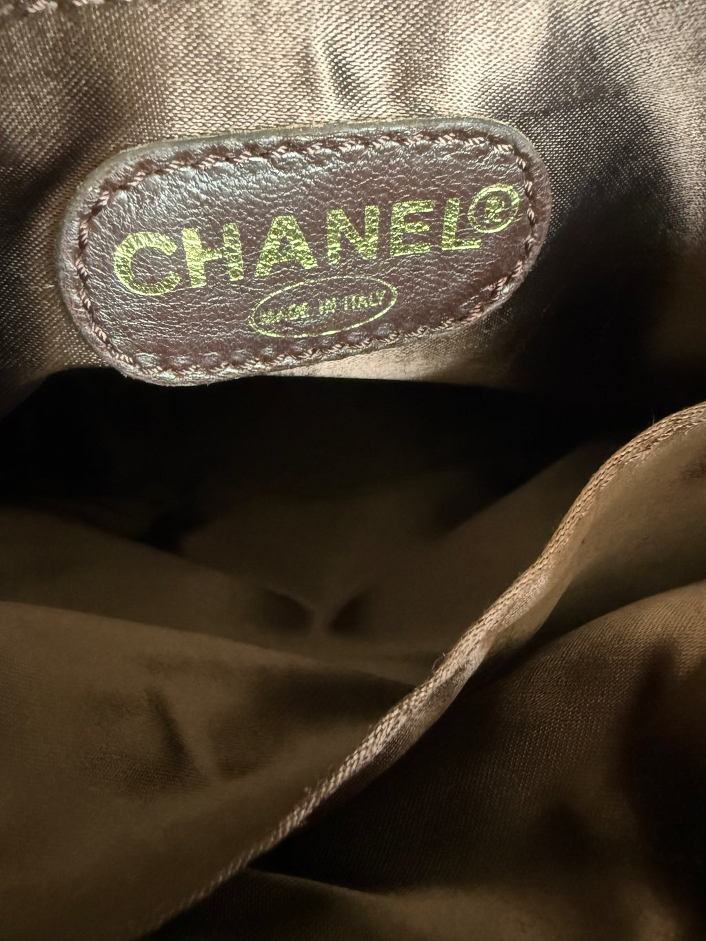Chanel Vintage Brown Suede Shoulder Bag