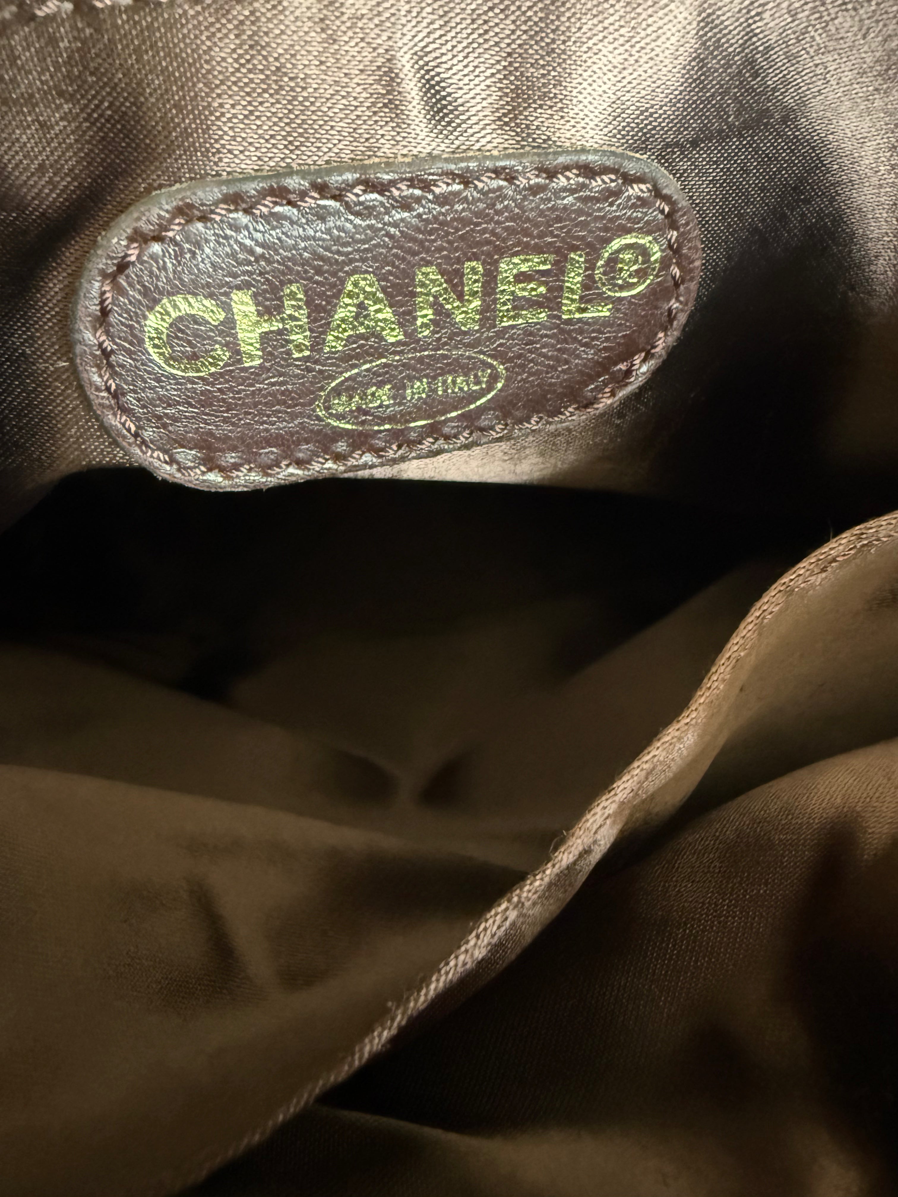 Chanel Vintage Brown Suede Shoulder Bag
