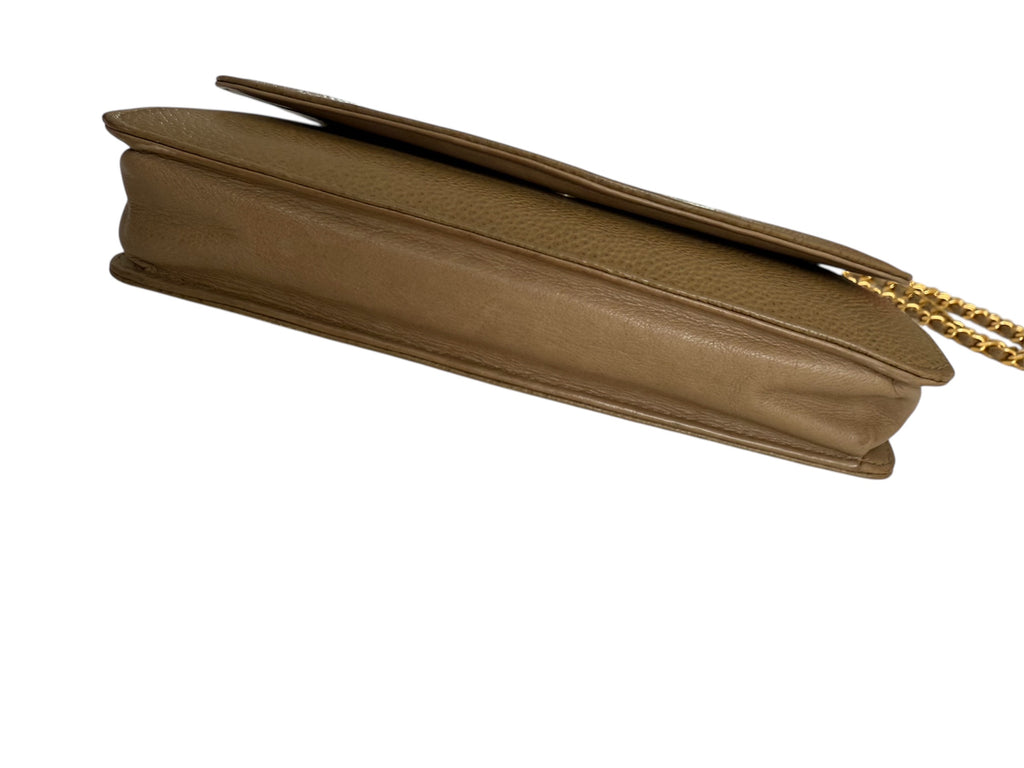 Chanel Timeless CC Wallet On Chain Nude Caviar Leather