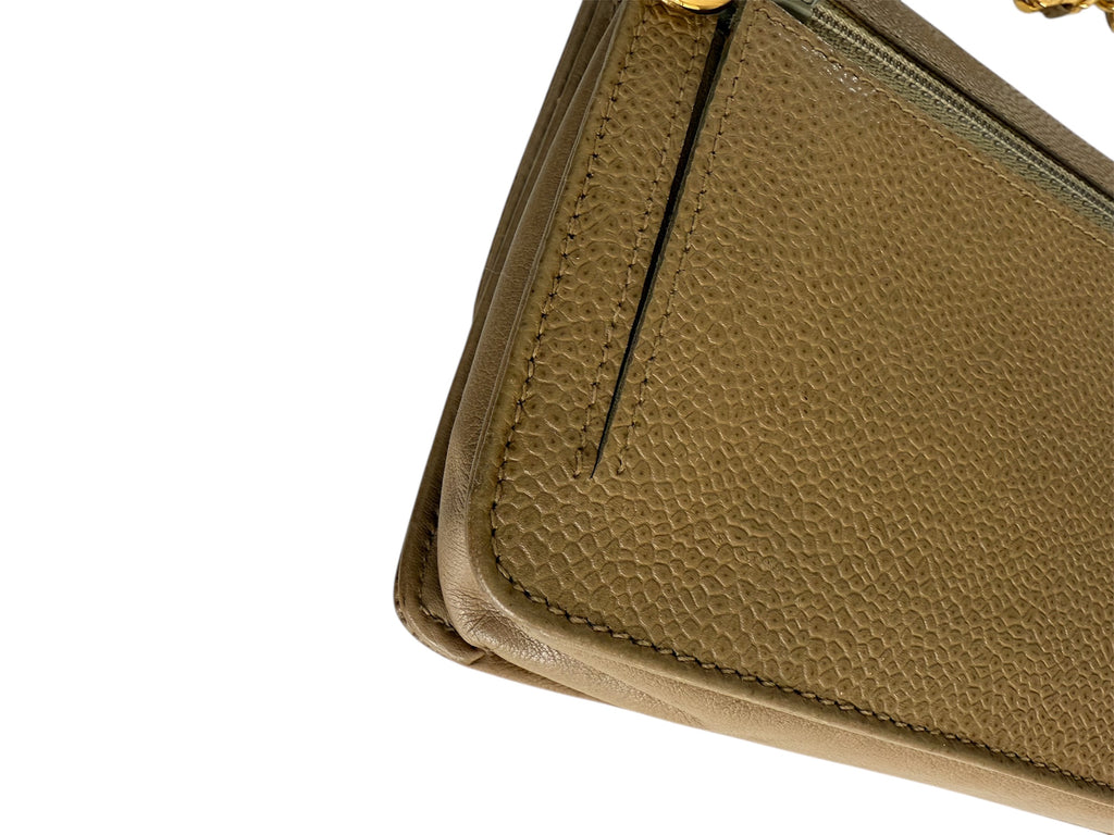 Chanel Timeless CC Wallet On Chain Nude Caviar Leather