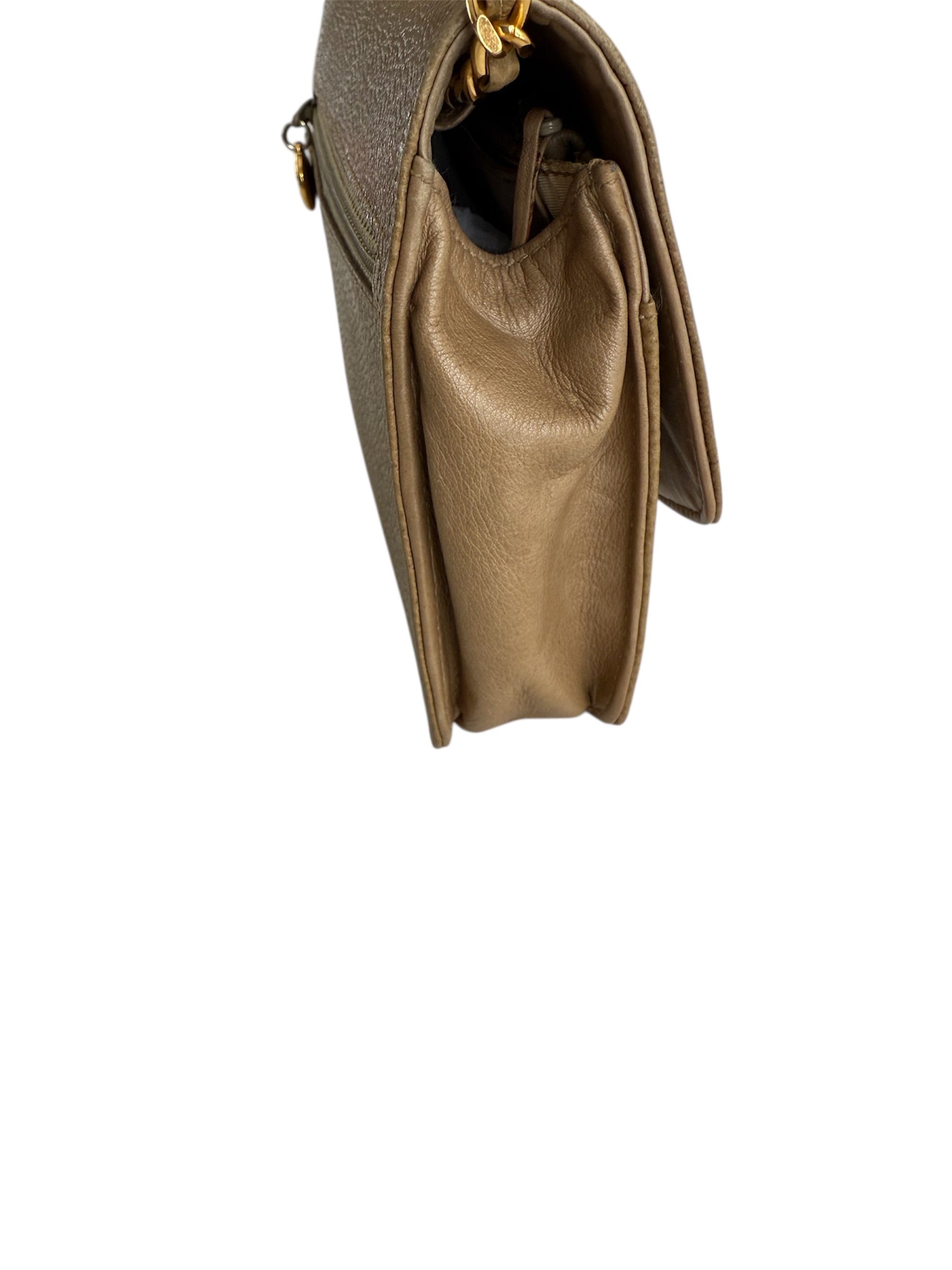 Chanel Timeless CC Wallet On Chain Nude Caviar Leather