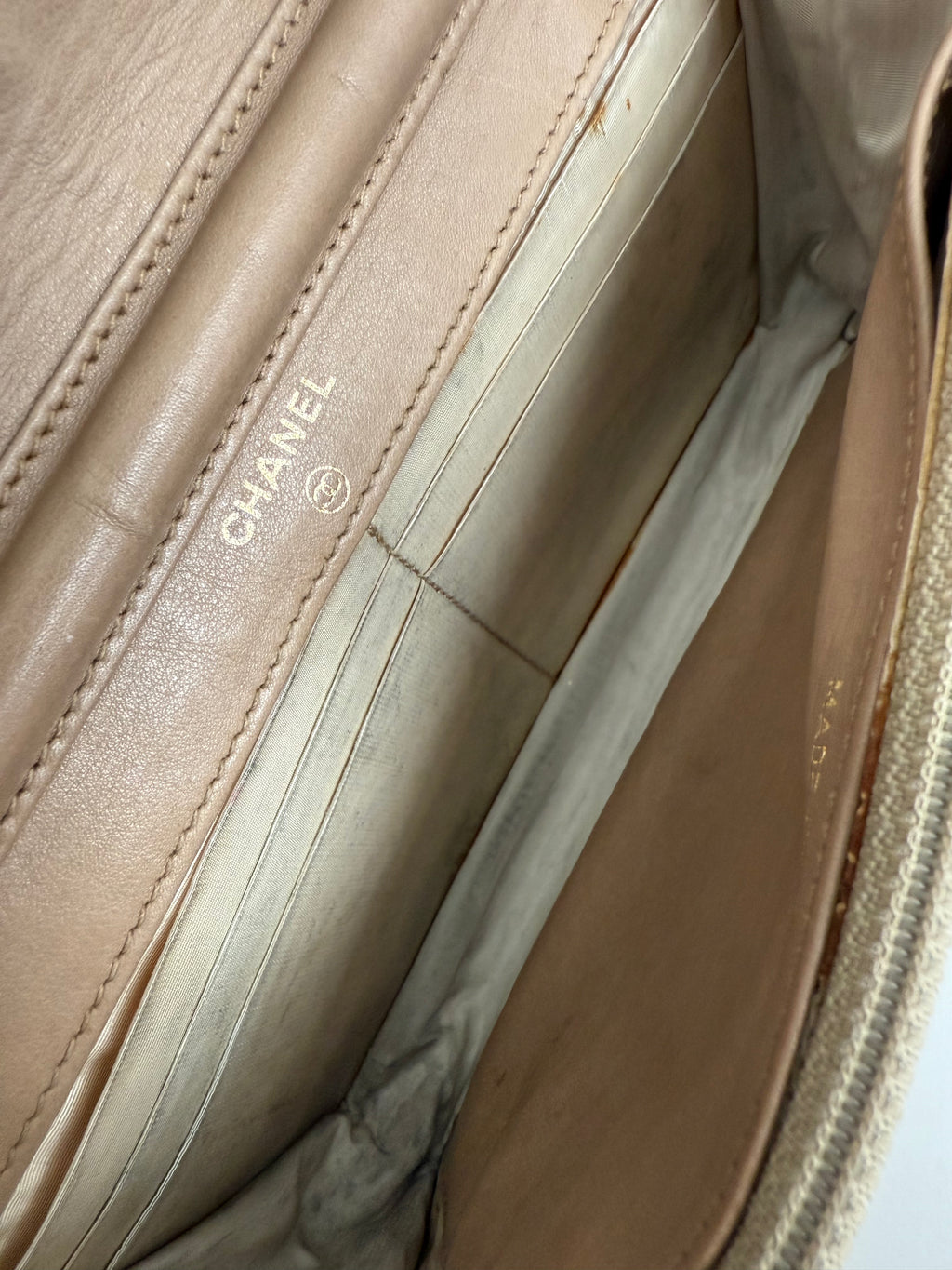 Chanel Timeless CC Wallet On Chain Nude Caviar Leather