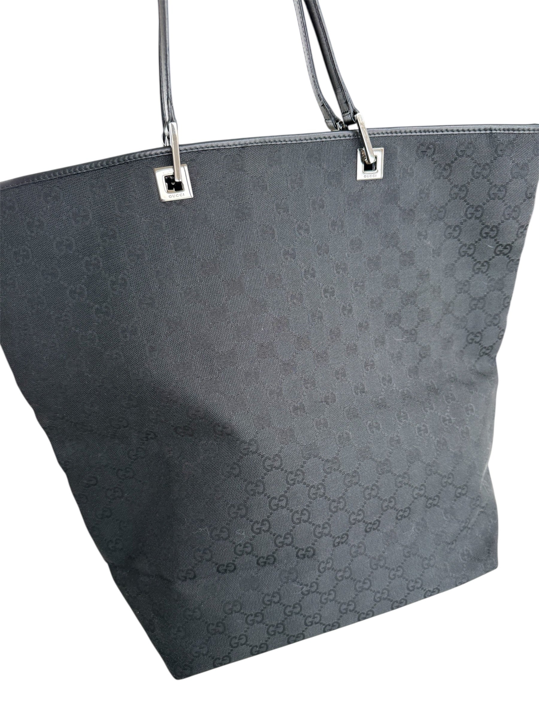 Gucci Tote Bag Black Canvas