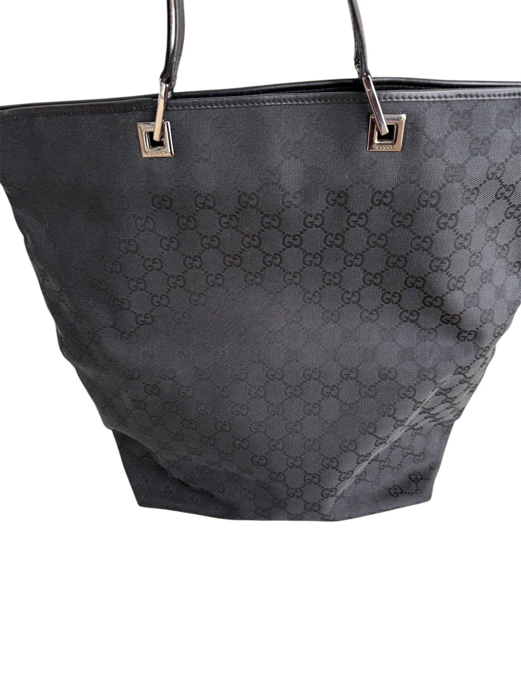 Gucci Tote Bag Black Canvas