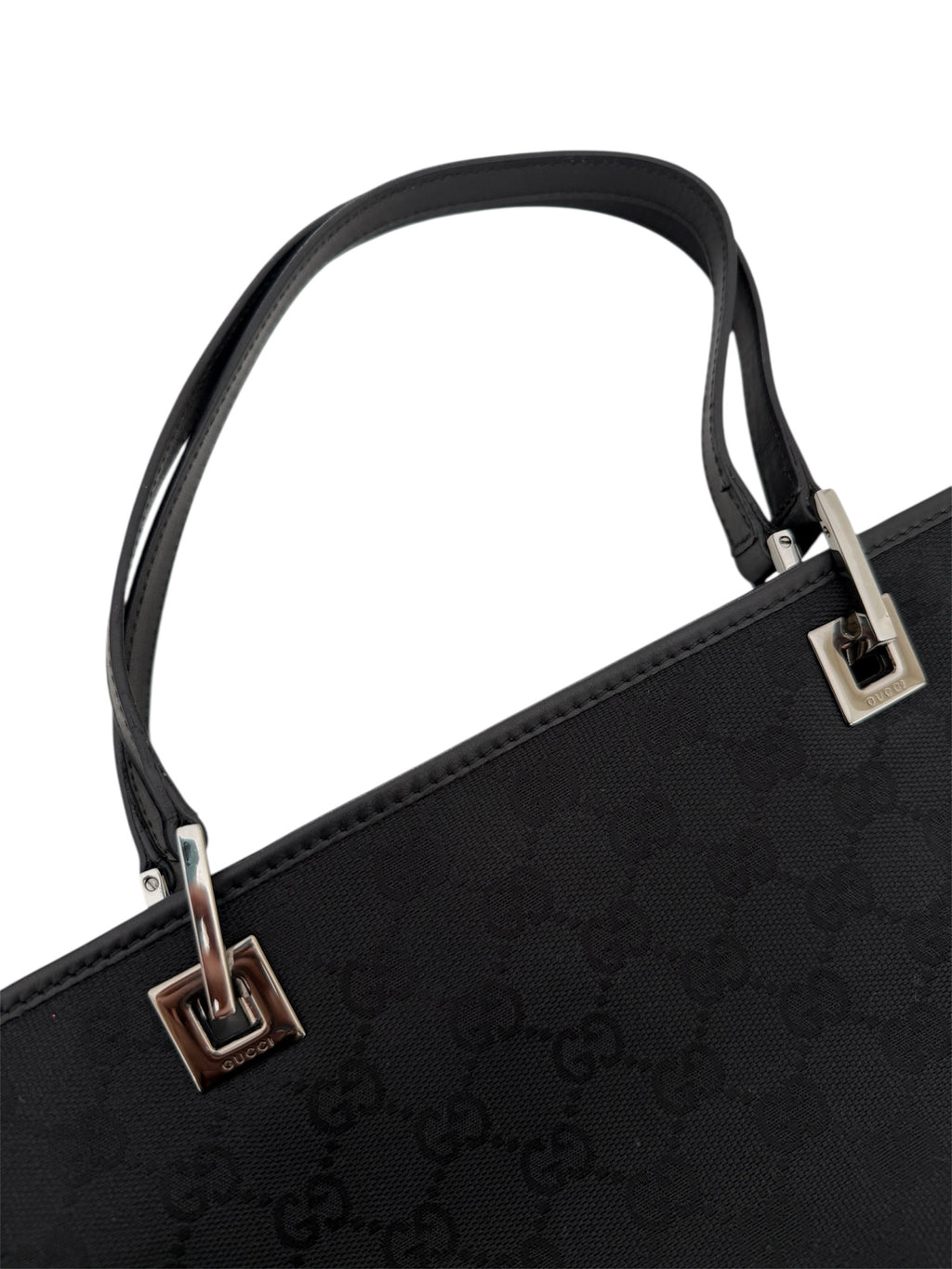 Gucci Tote Bag Black Canvas